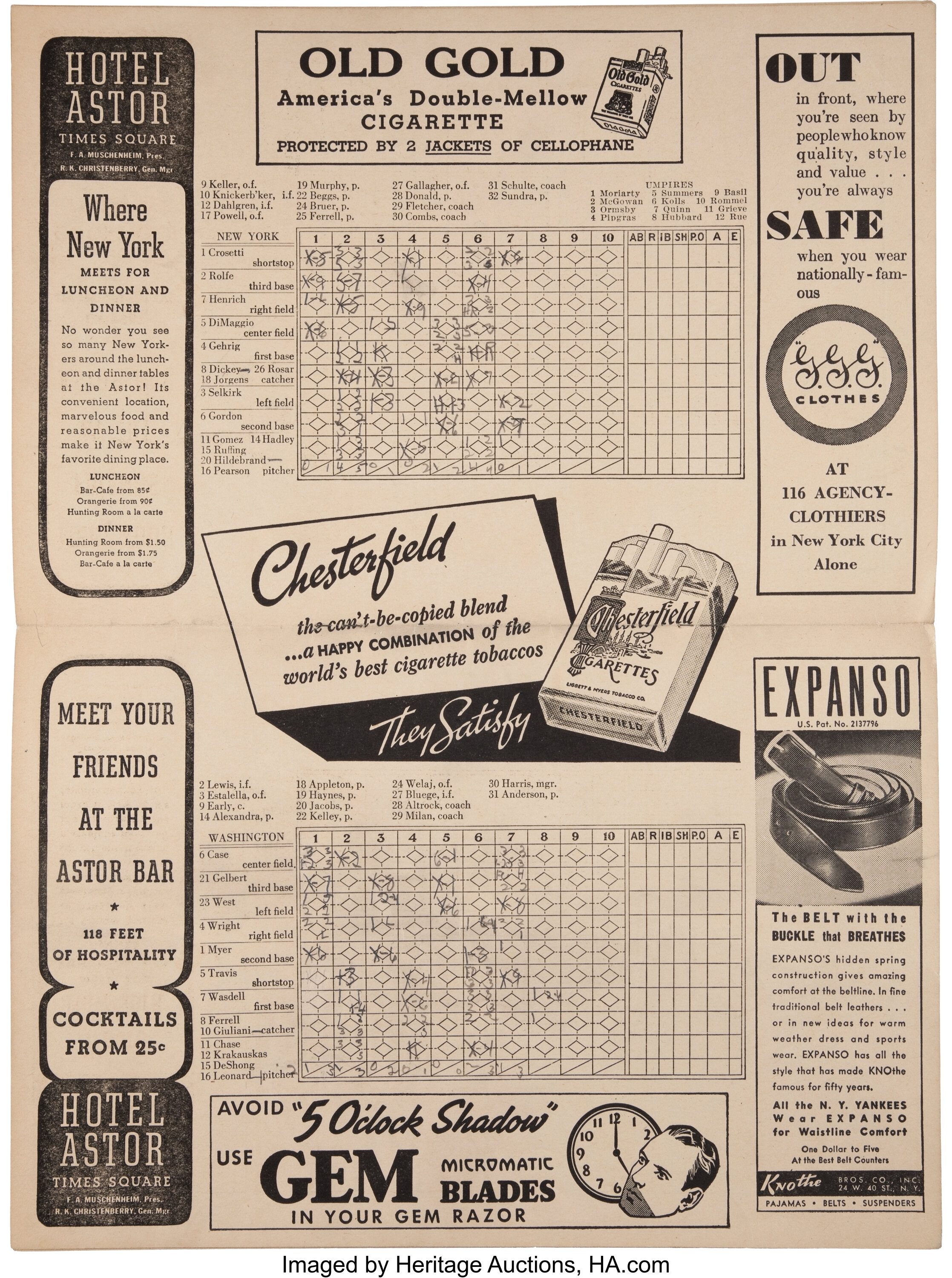 TSN Archives: How Lou Gehrig described his weakening condition, end of  streak to The Sporting News in 1939