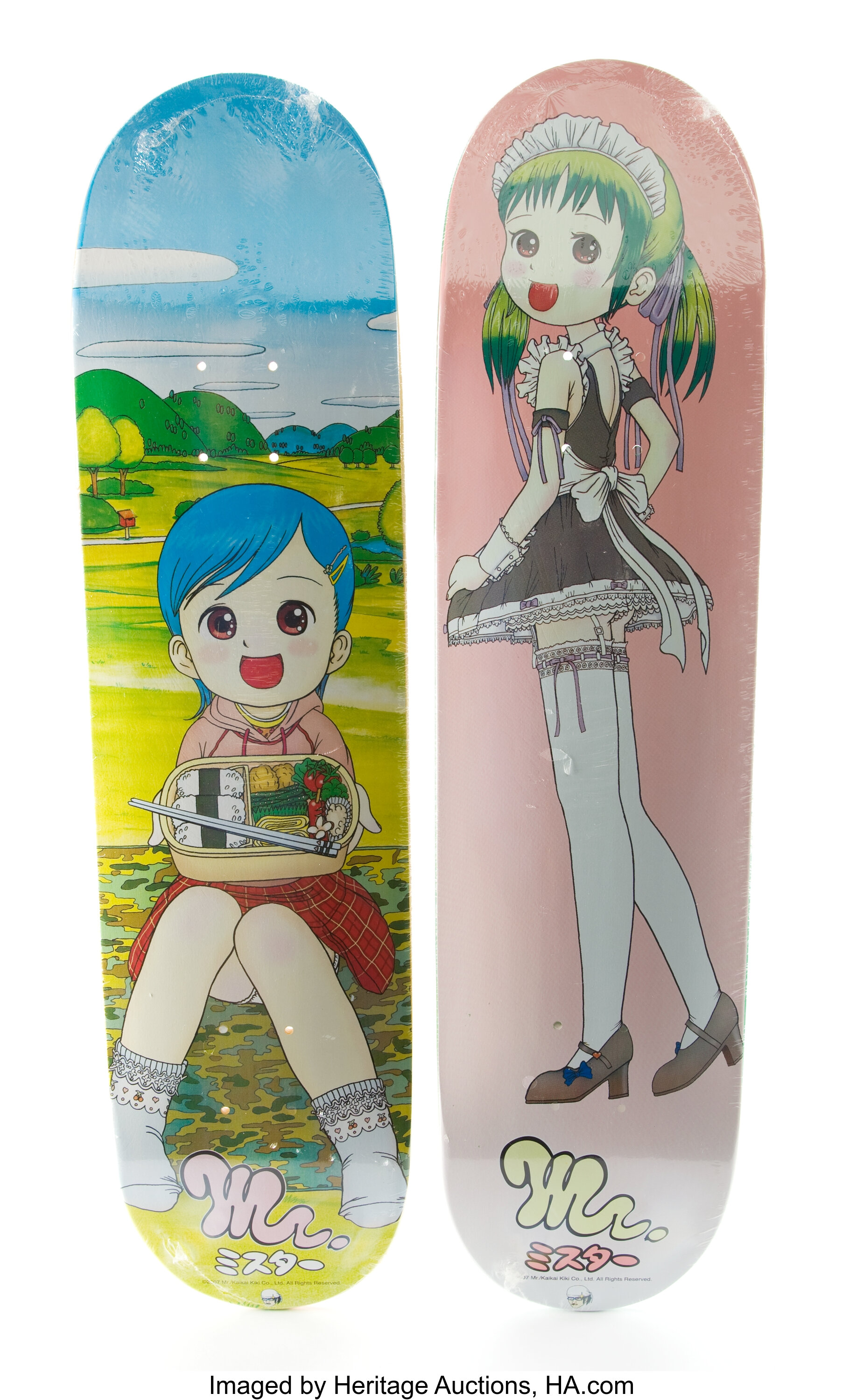 MR. of Kaikai Kiki Co. (Japanese, b. 1969). Two Skateboard Decks