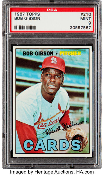 1969 Topps Bob Gibson st Louis Cardinals-pitcher Baseball 