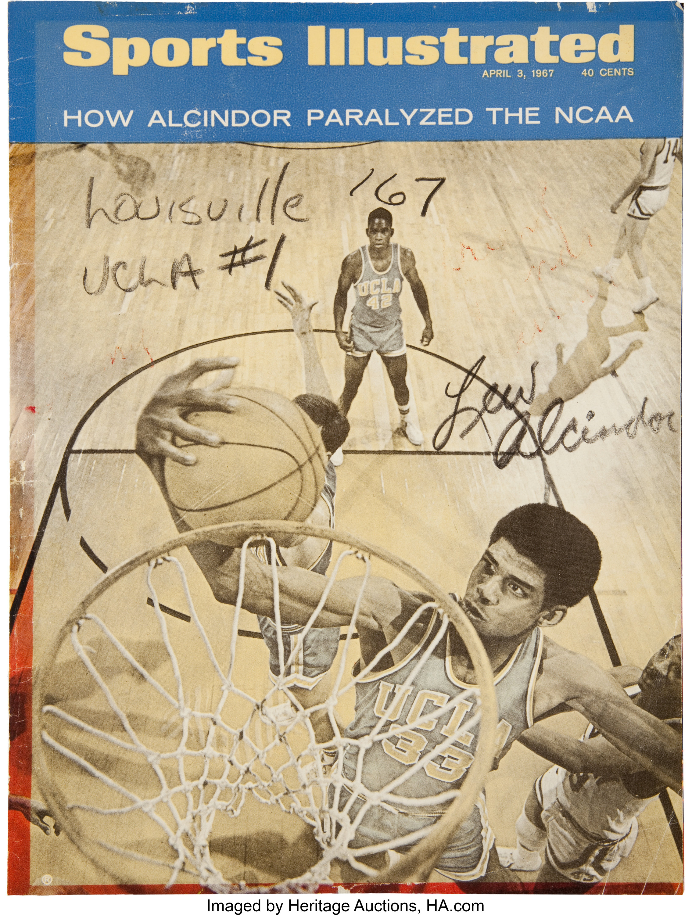 Ucla Lew Alcindor Sports Illustrated Cover Framed Print by