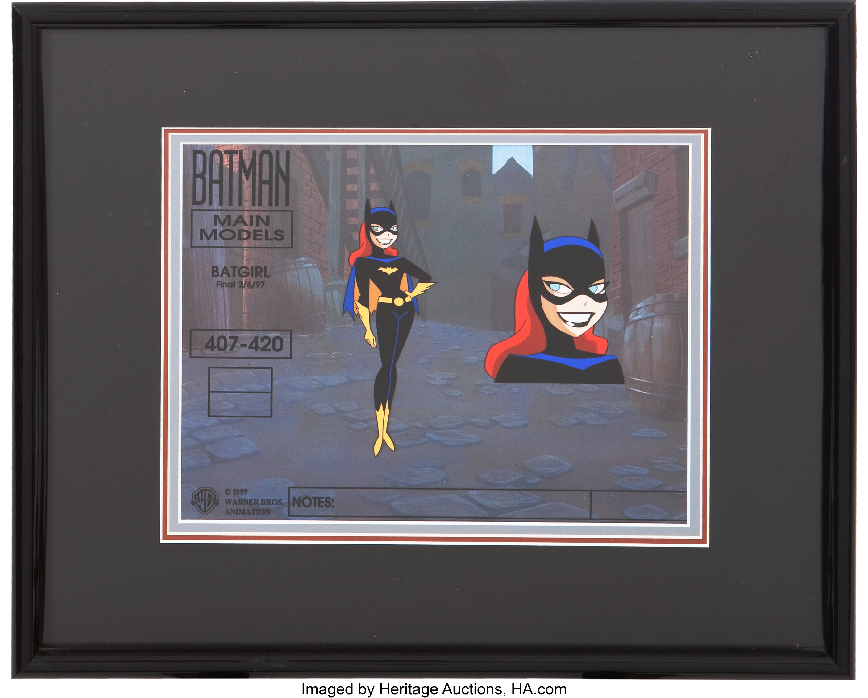 Batgirl Animation Model Sheet Sericel Print (Warner Brothers, | Lot #12744  | Heritage Auctions