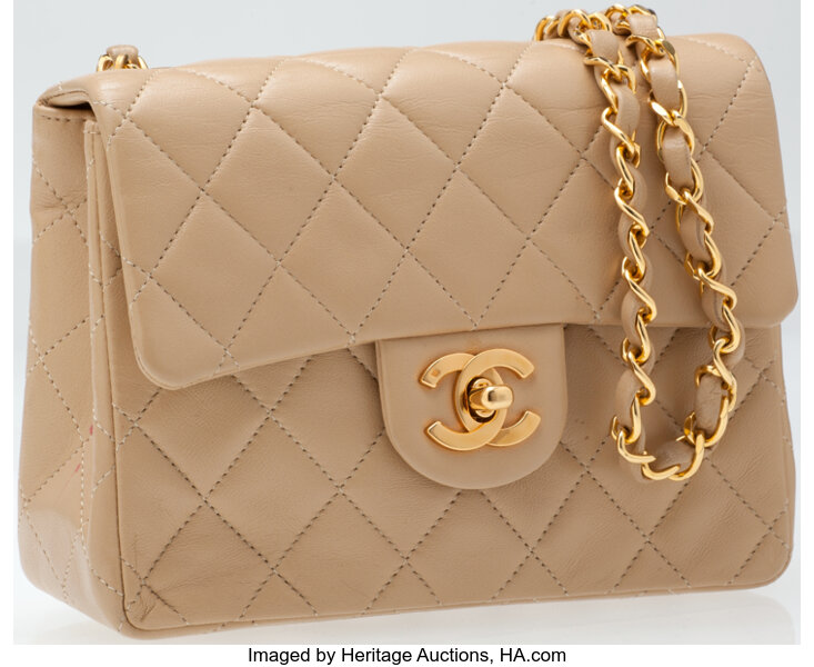 Chanel Vintage Gold Brocade Mini Flap Evening Bag – FashionsZila