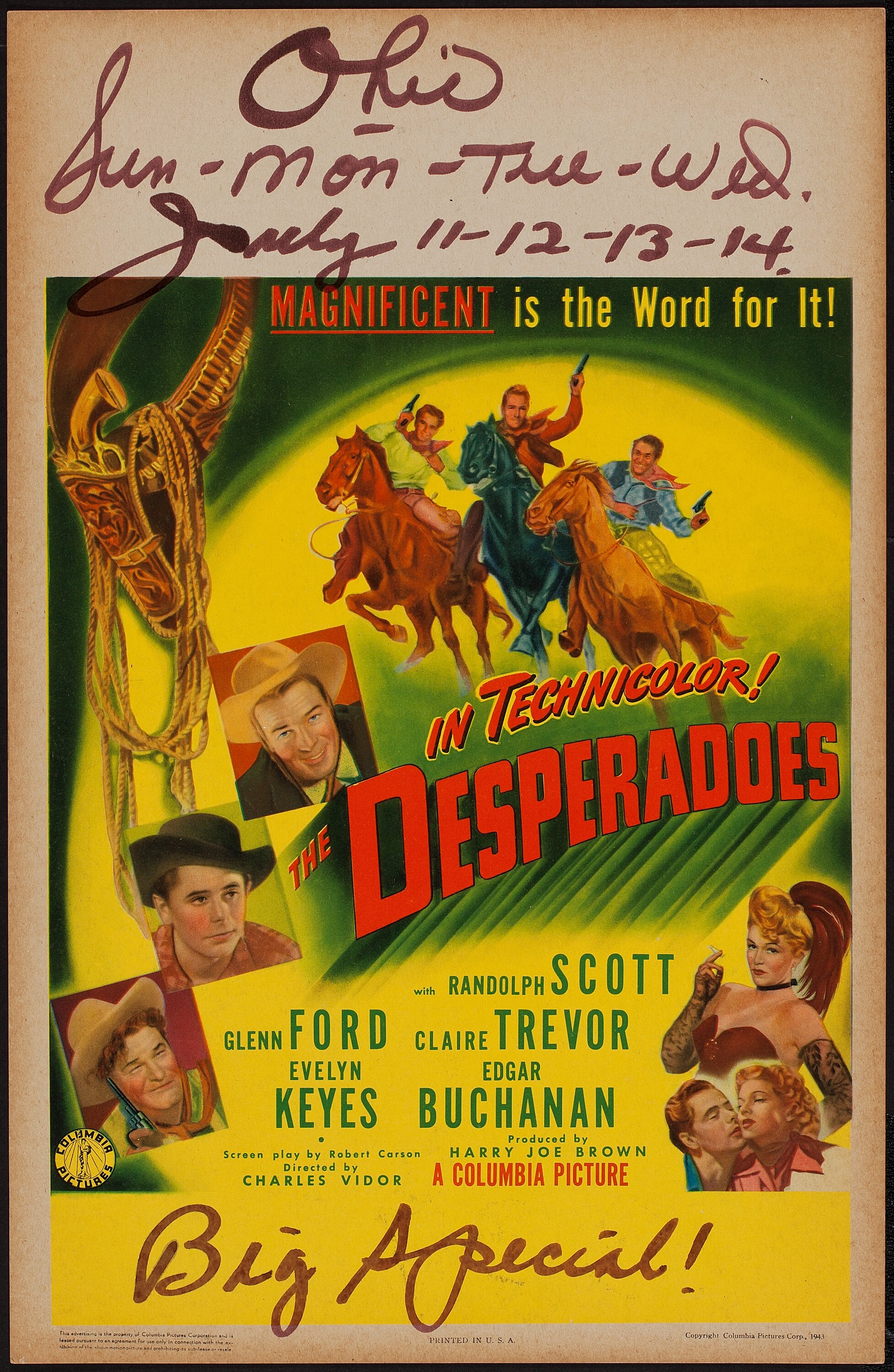 DESPERADOS, LES MOVIE POSTER - THE DESPERADOS MOVIE POSTER