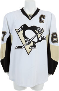 Lot Detail - 2017 Sidney Crosby Pittsburgh Penguins Game-Used & Autographed  St. Patrick's Day Jersey (Photo-Matched • Penguins LOA • Full PSA/DNA)