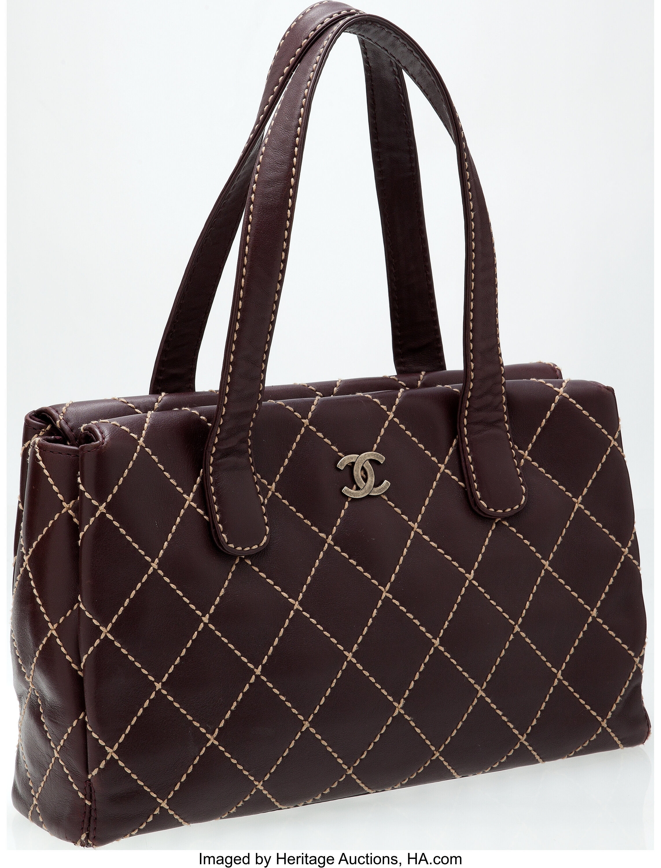 Heritage Vintage: Chanel Brown Lambskin Leather Top Handle Tote