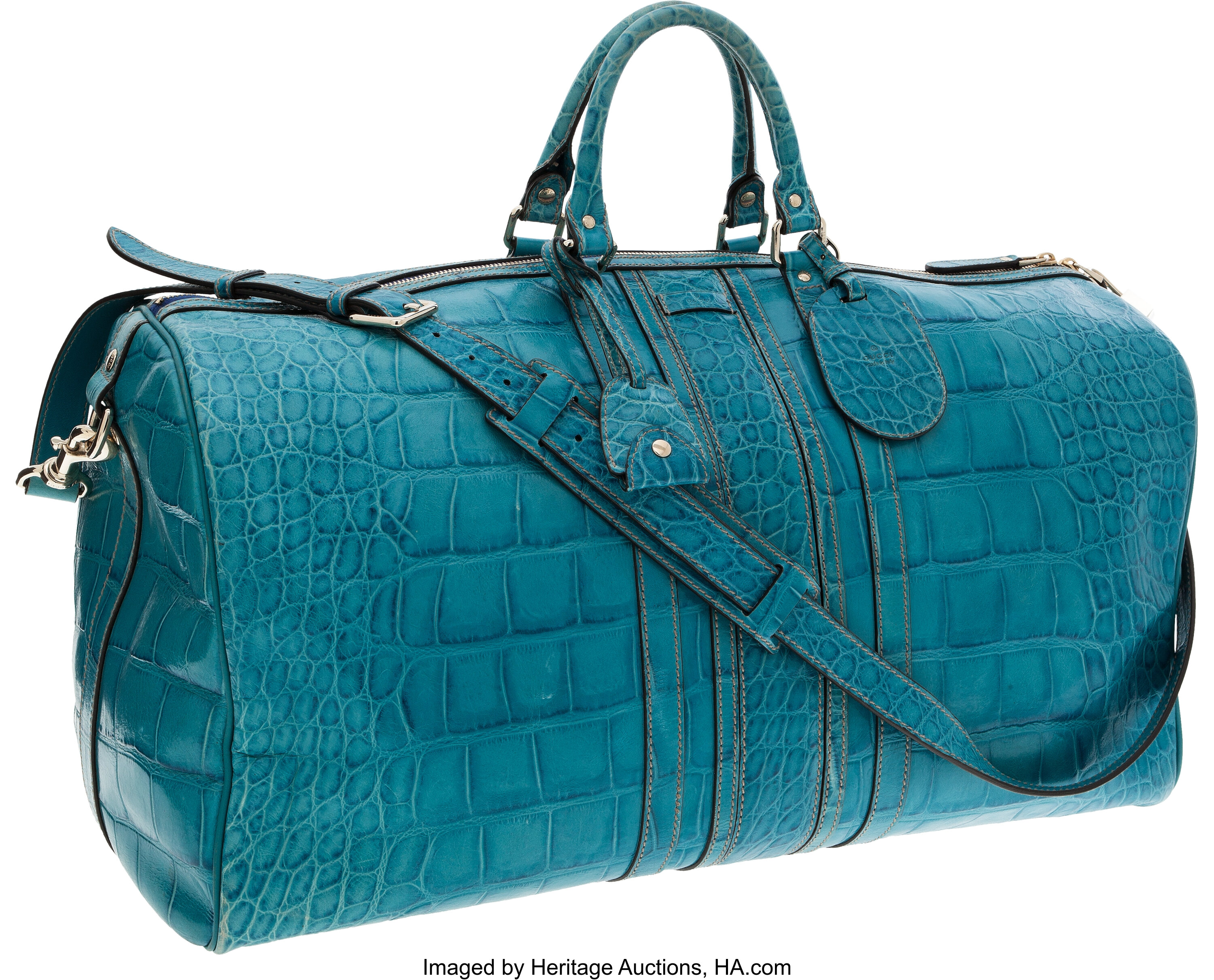 Turquoise Matte Crocodile Overnight Bag, Retail ~$22,000. ... | Lot | Heritage Auctions