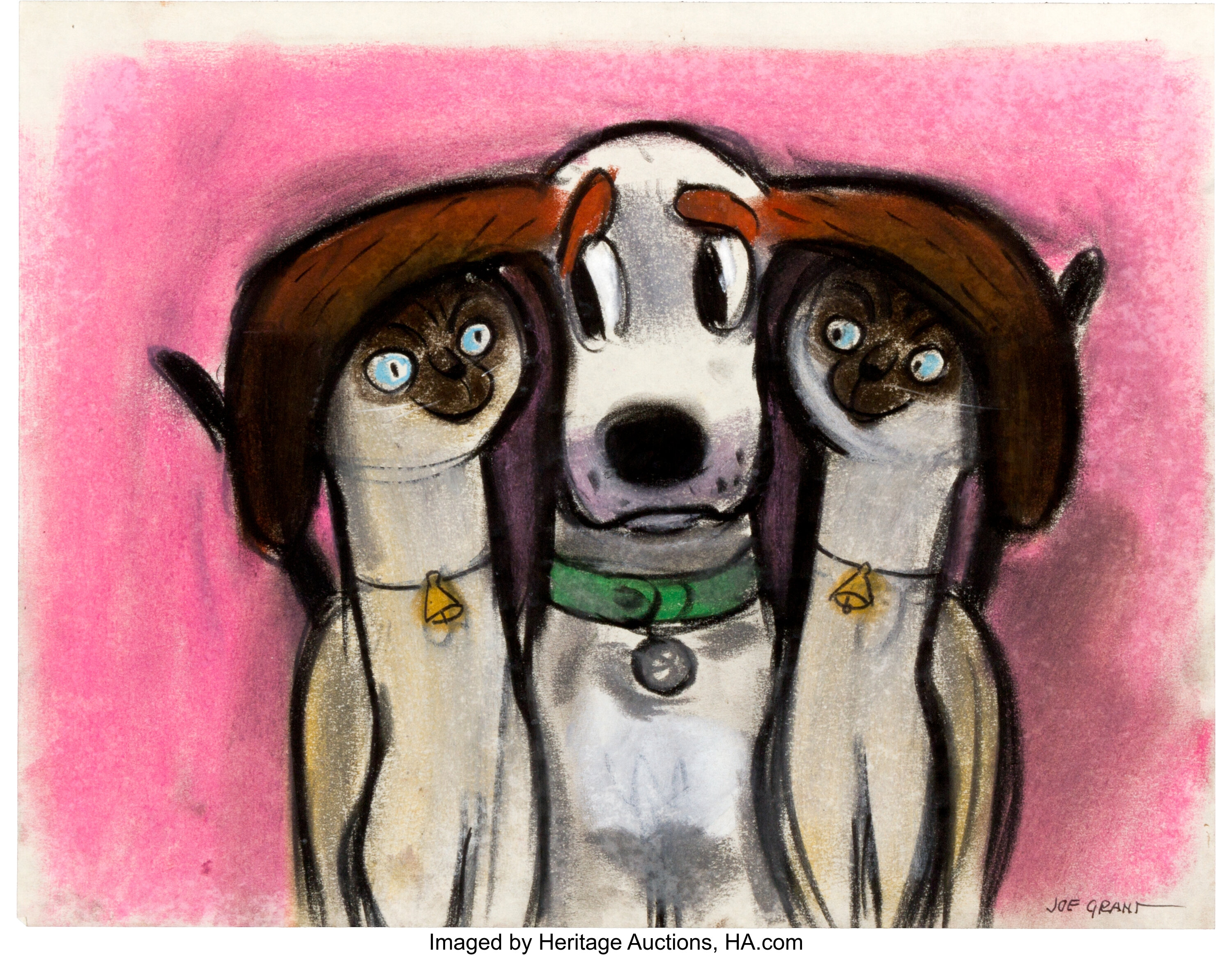 Lady and the Tramp Early Lady Concept Sketch by Joe Grant c. 1940s by Walt  Disney Studios on artnet