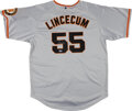 TIM LINCECUM No 55 SAN FRANCISCO GIANTS Button-Down (Size 54) Baseball  Jersey