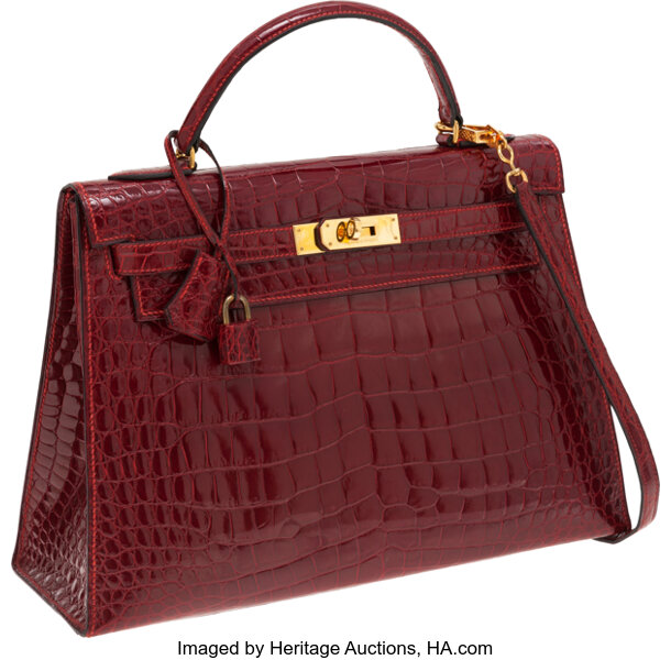 Hermes vintage crocodile Kelly handbag Stock Photo - Alamy