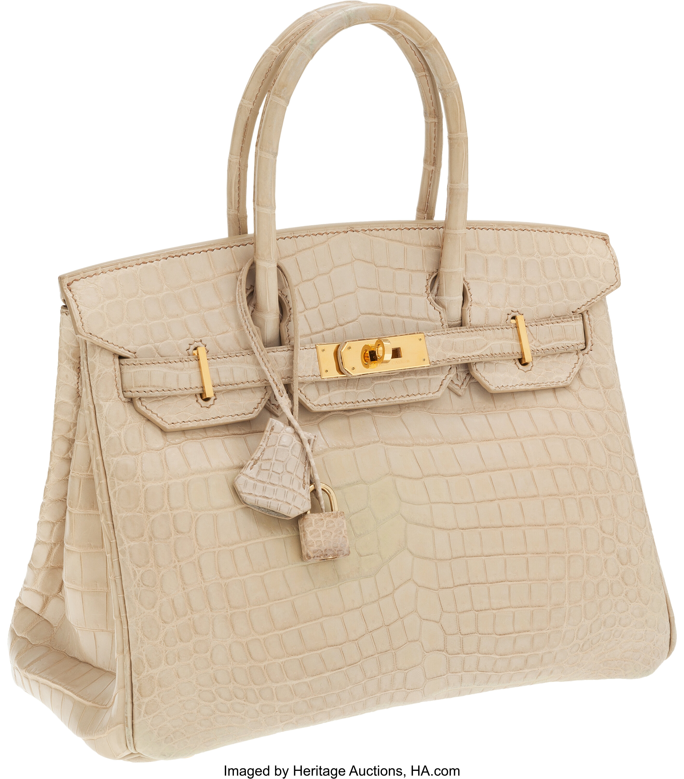 Hermès 30cm Matte Havana Nilo Crocodile Birkin Bag with Gold