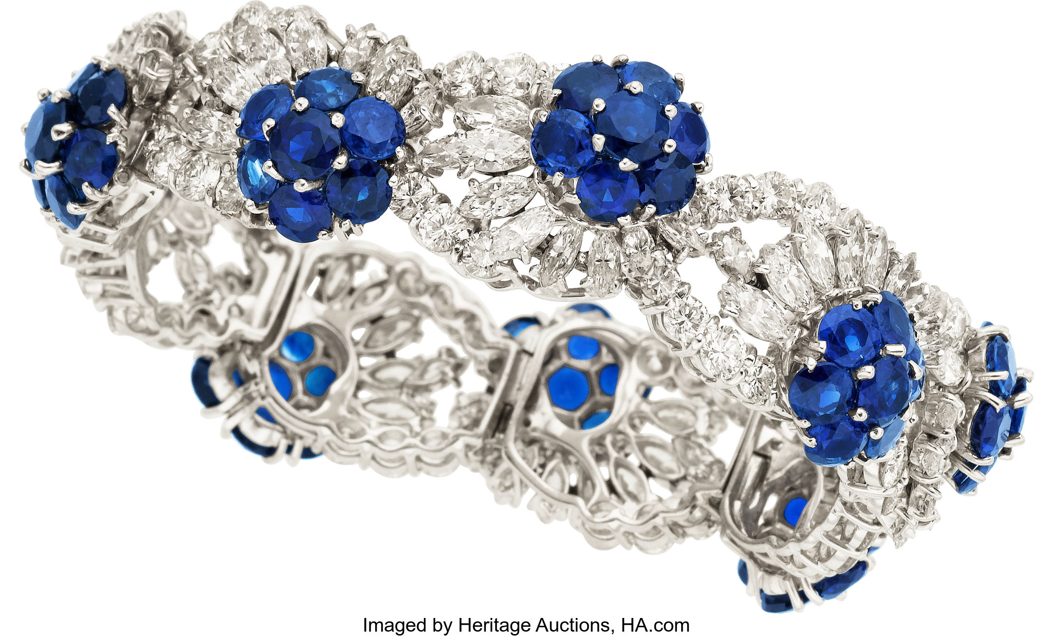 Sapphire, Diamond, Platinum Bracelet. ... Estate Jewelry Bracelets ...