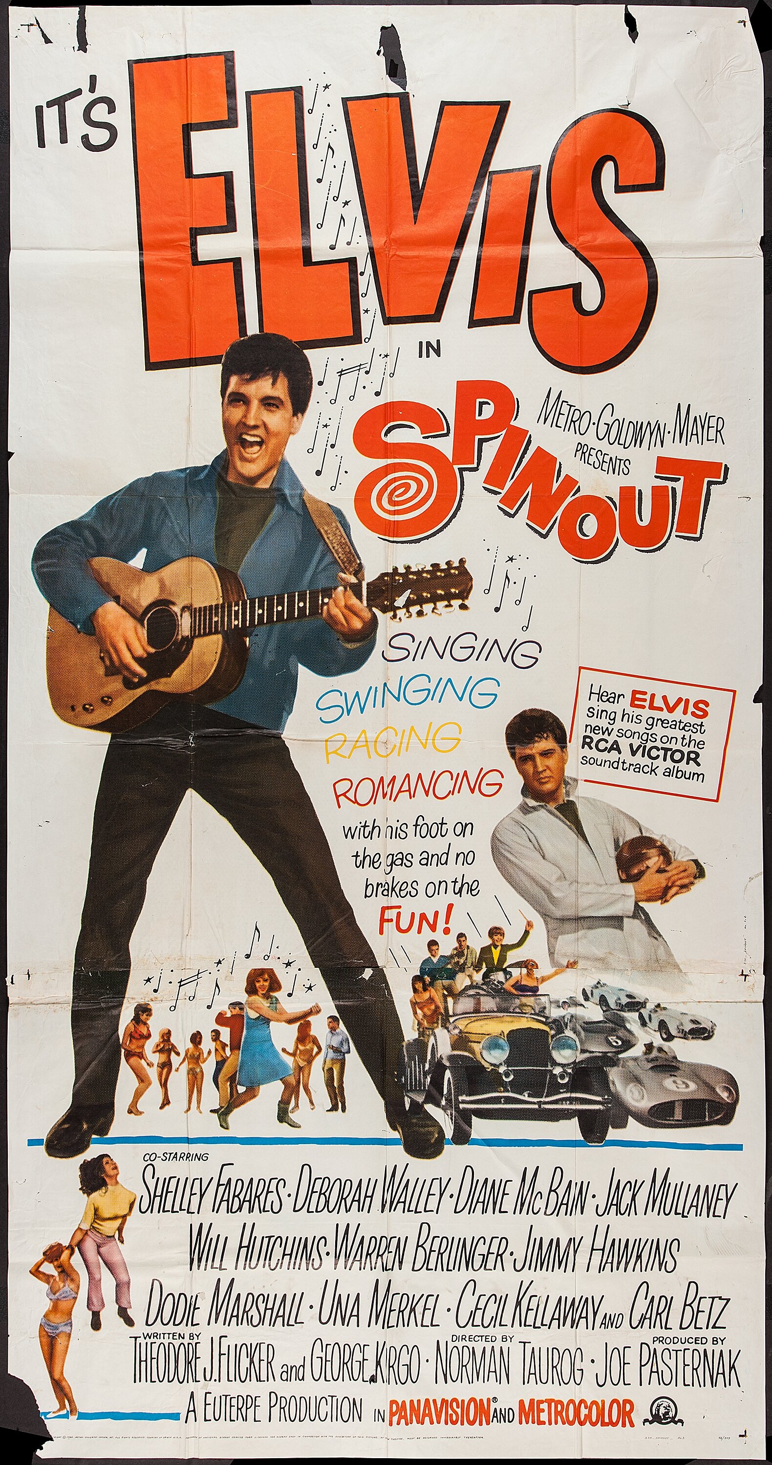 Spinout (MGM, 1966). Three Sheet (41