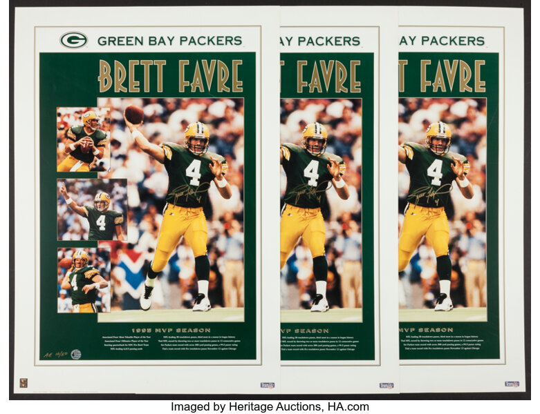 1995 Brett Favre Signed MVP Posters Lot of 5 - Each Limited to, Lot #40184