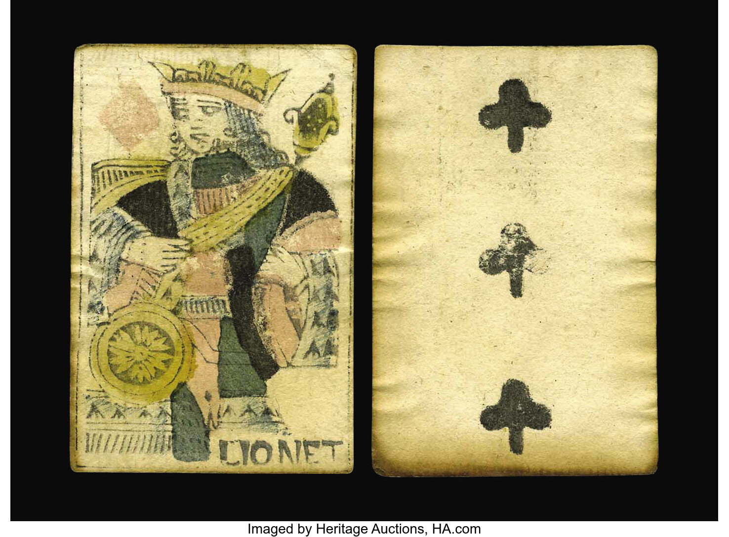 French Colonial Issue Playing Card Money Two Examples.. This lot | Lot ...