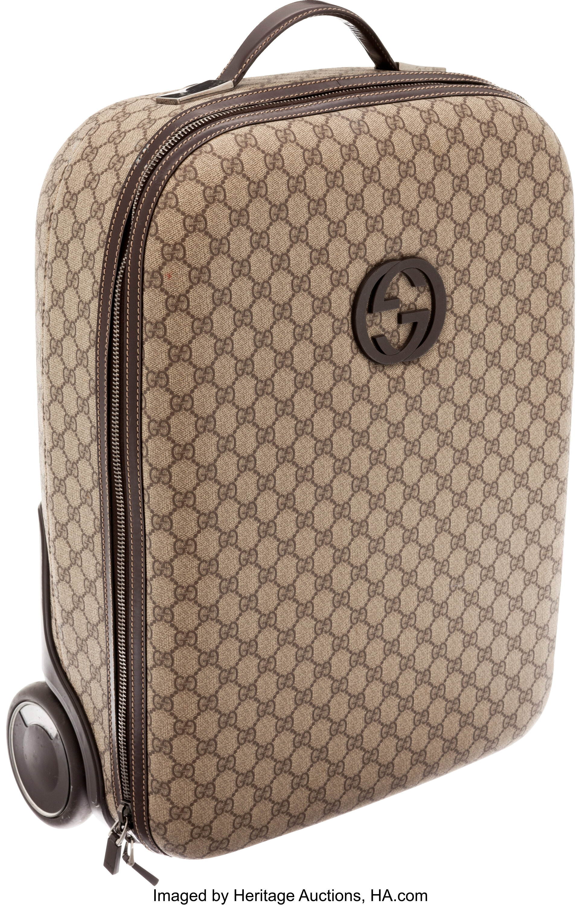 Gucci Vintage Monogram Canvas Jewelry Roll Holder Travel Case For
