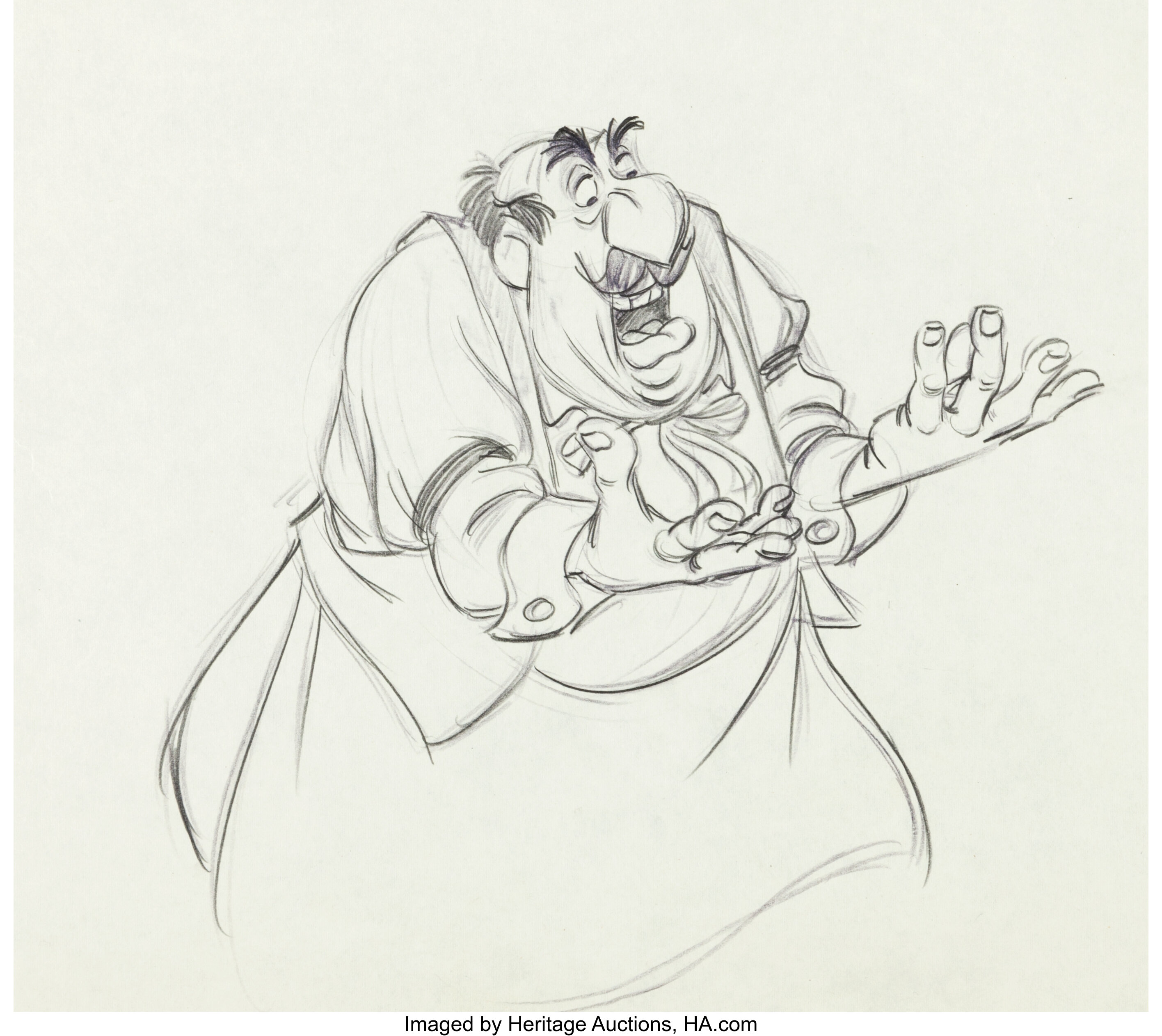 John Lounsbery Lady and the Tramp Tony Production Drawing Animation ...