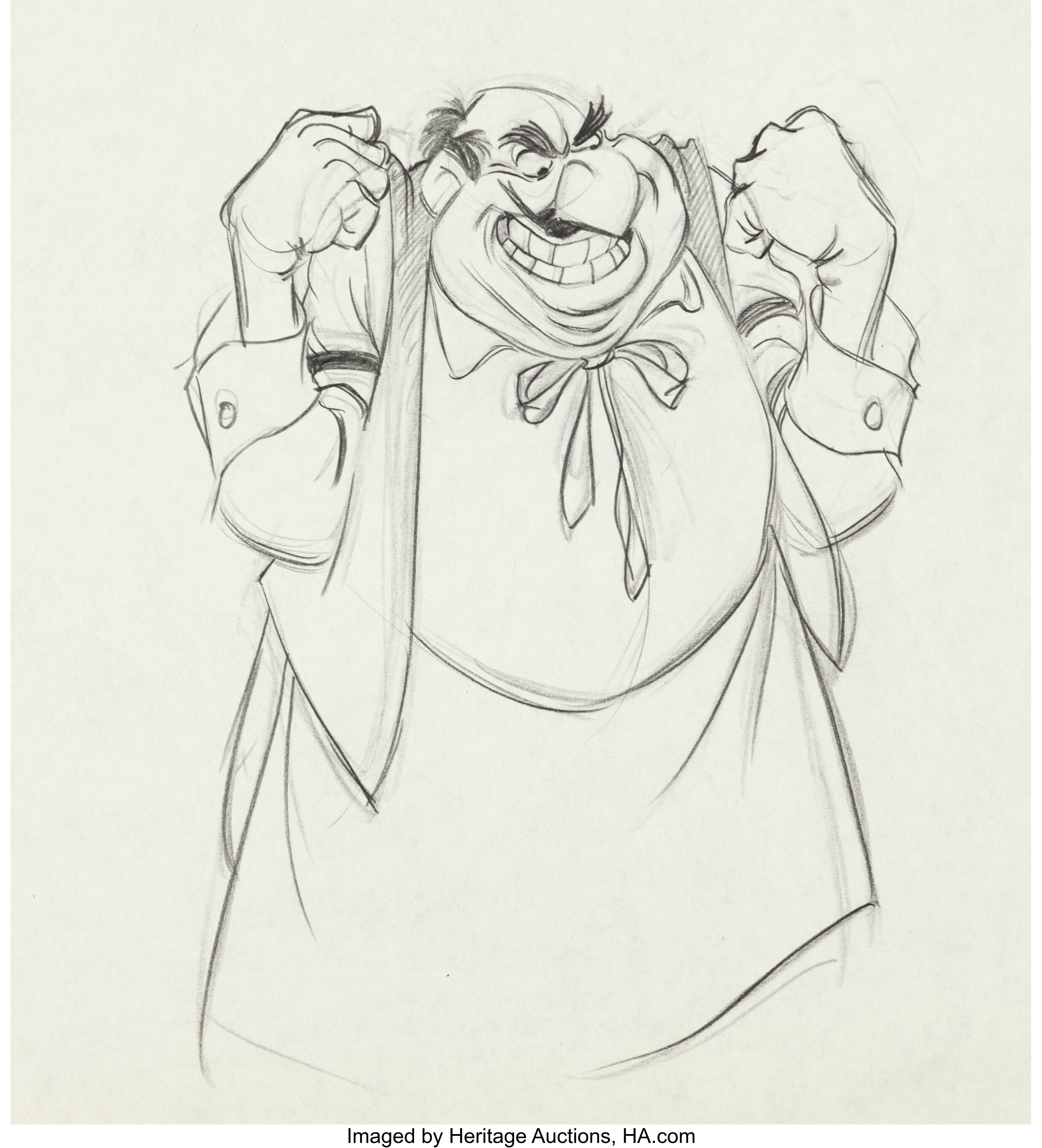 John Lounsbery Lady and the Tramp Tony Production Drawing Animation ...