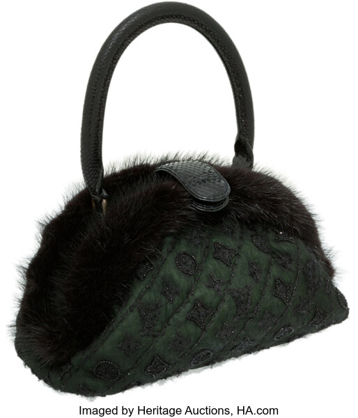 Louis Vuitton Black Monogram Mink Cabochon Demi Lune Brass Hardware, 2005  Available For Immediate Sale At Sotheby's