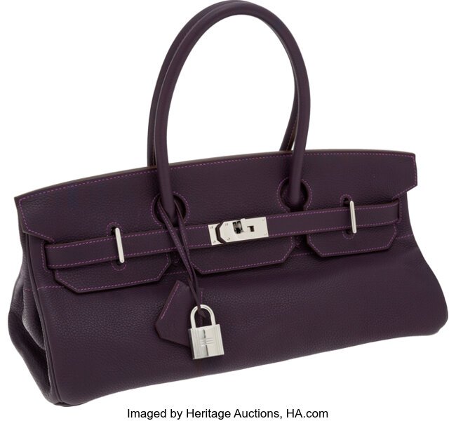 Hermes JPG Shoulder Birkin II Bag Blue Jean Clemence Leather