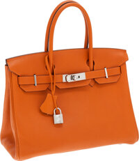 Sold at Auction: Hermes 2020 35cm Craie Togo Leather Birkin Bag