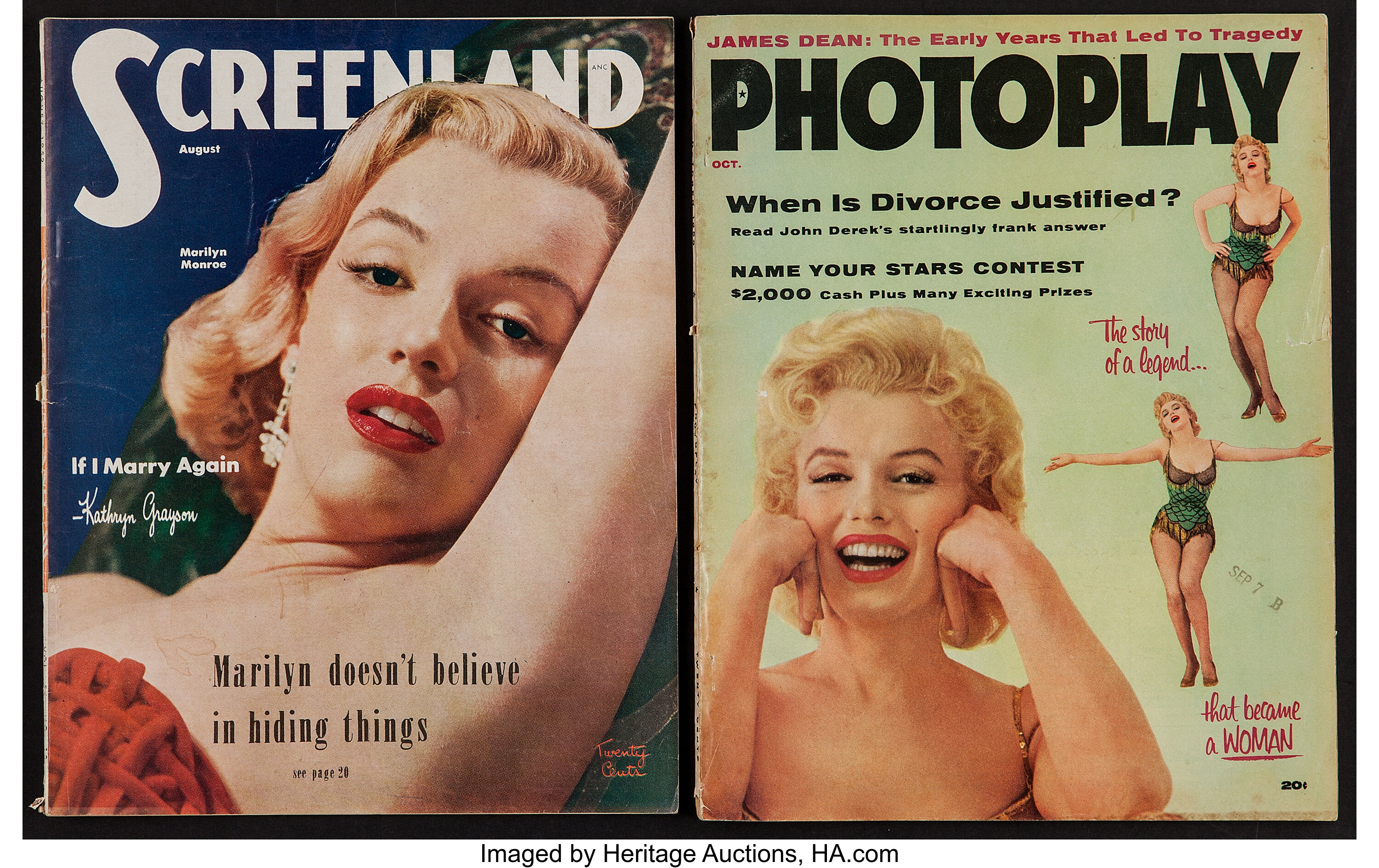 Marilyn Monroe In Photoplay And Other Lot Macfadden Oct 1956 Lot 50241 Heritage Auctions