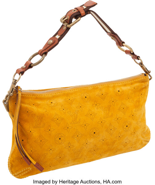 Louis Vuitton Onatah PM Yellow Monogram Perforated Suede Shoulder