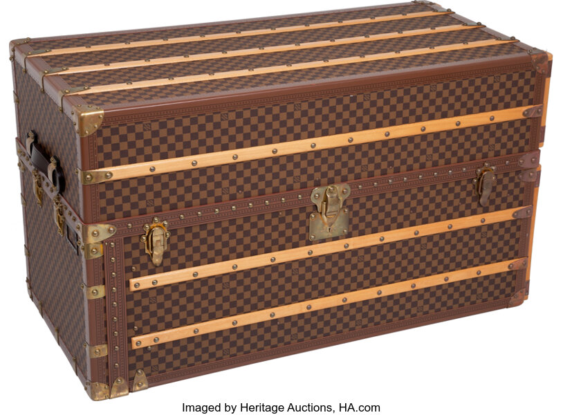 Orange Steamer Trunk from Louis Vuitton