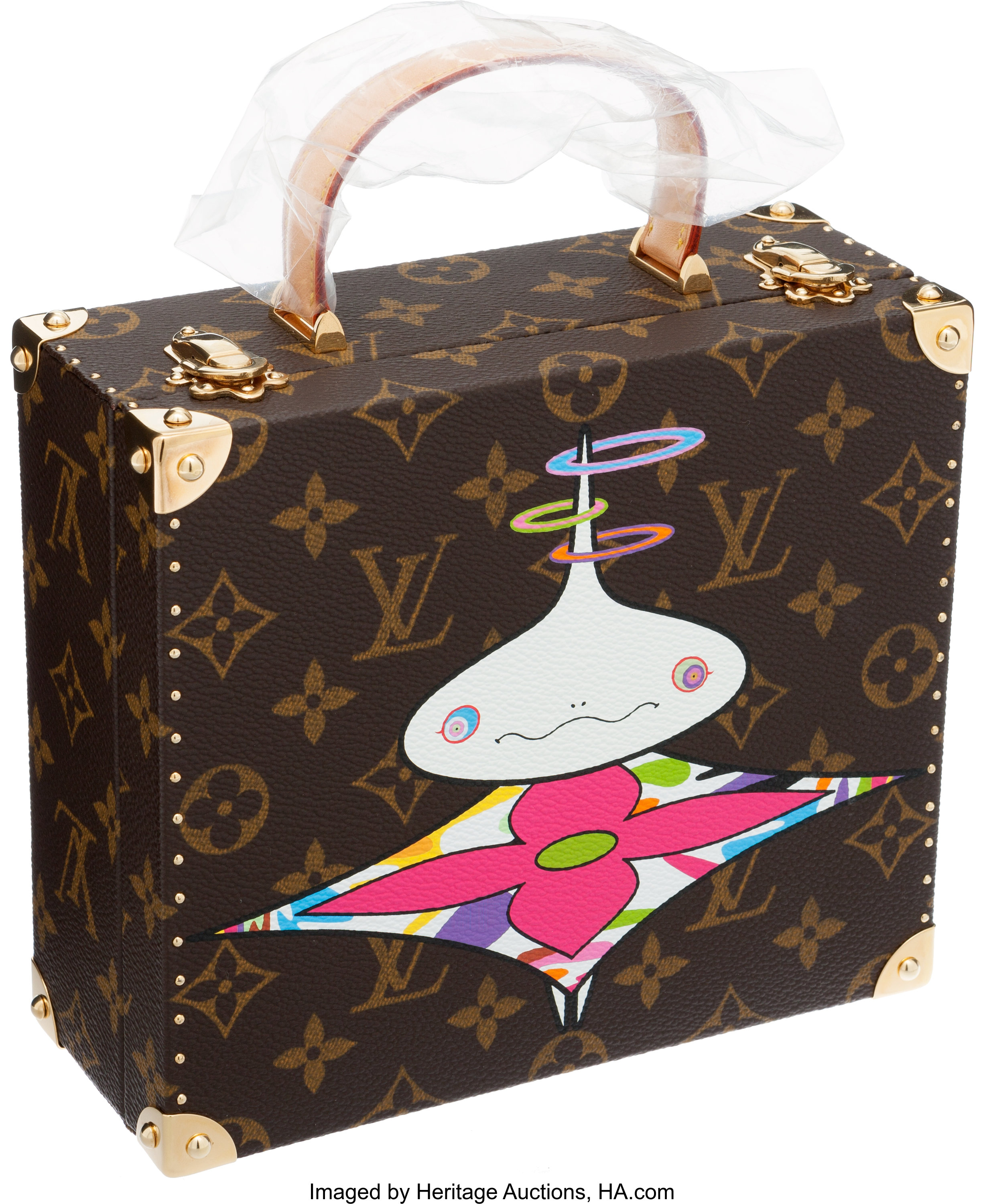 Louis Vuitton x Takashi Murakami Jewelry Box Brown Leather Cloth ref.483497  - Joli Closet