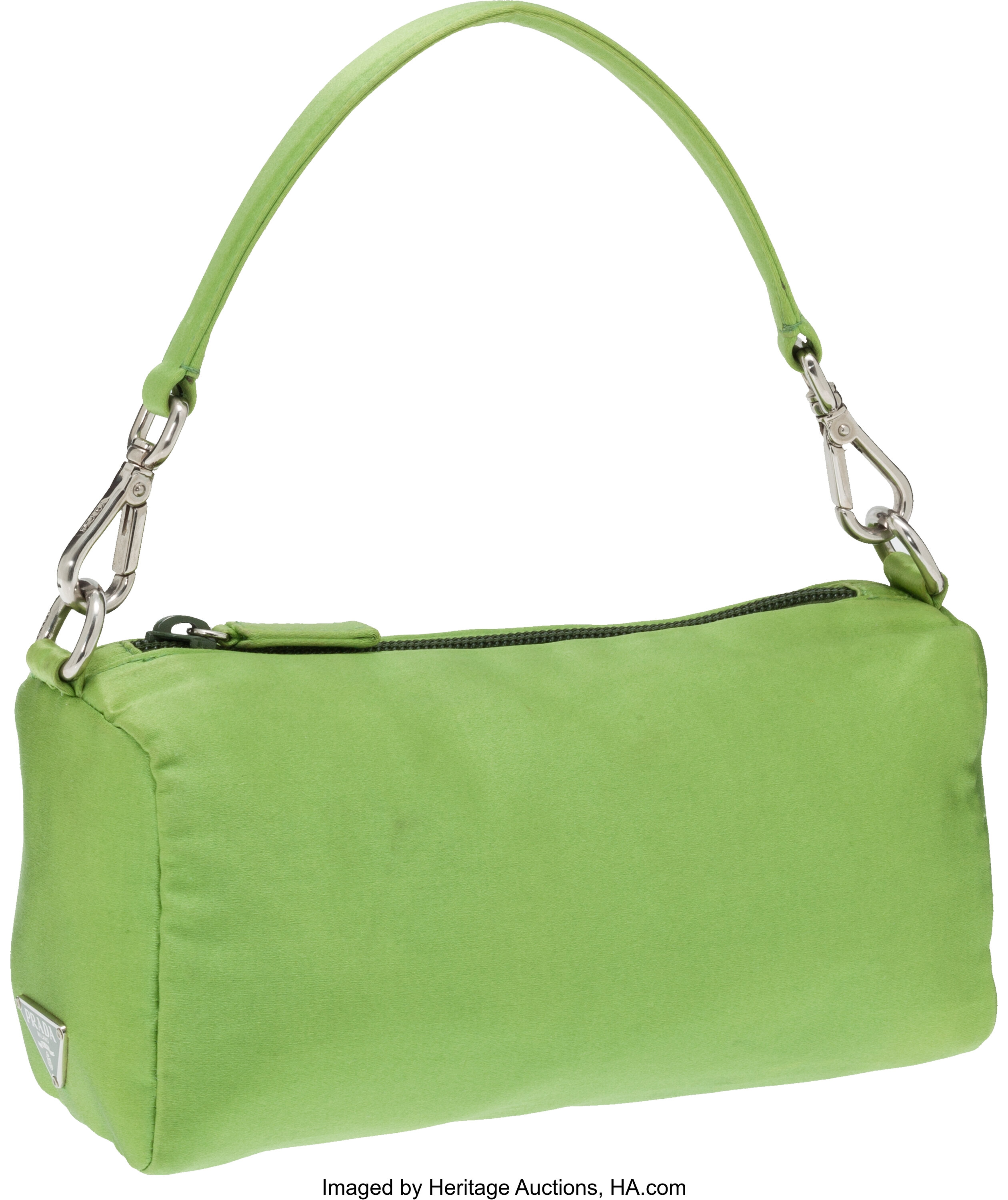 Sold at Auction: Prada Chain Shoulder Bag, in lime green nylon