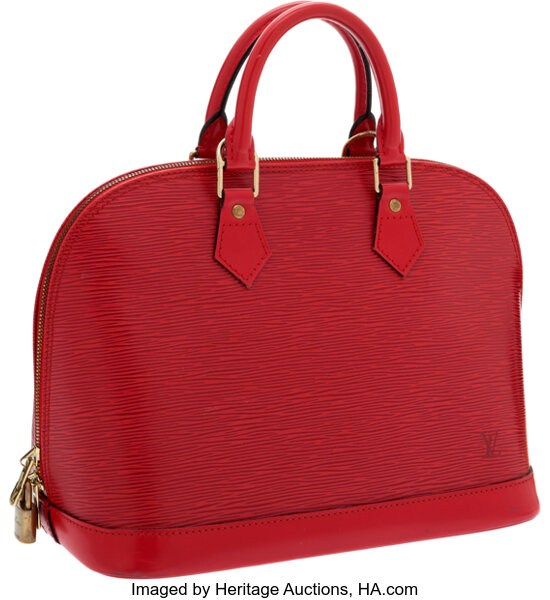 Alma Red Leather Purse + Strap