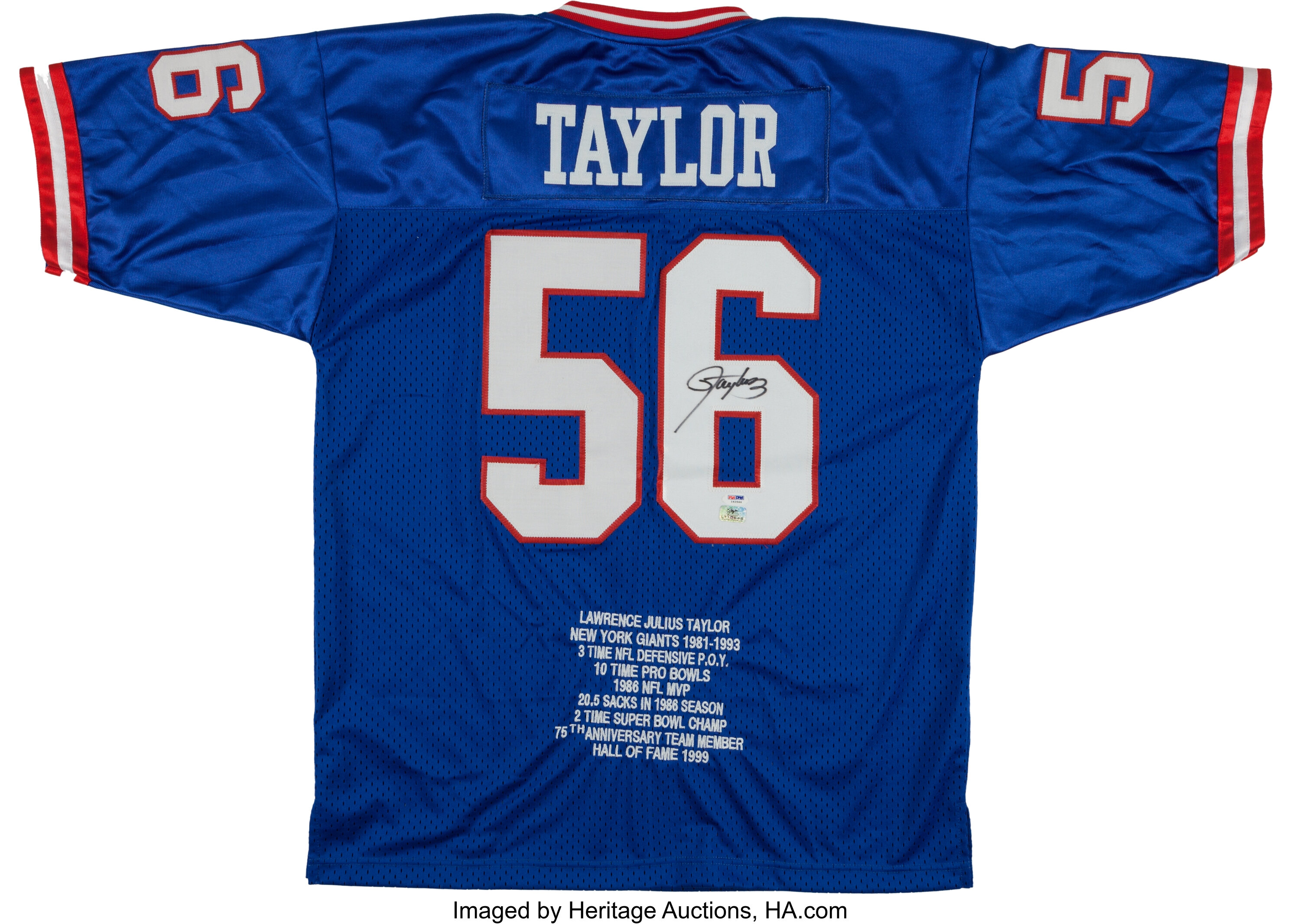 Sold at Auction: New York Giants Replica 1986 Lawrence Taylor