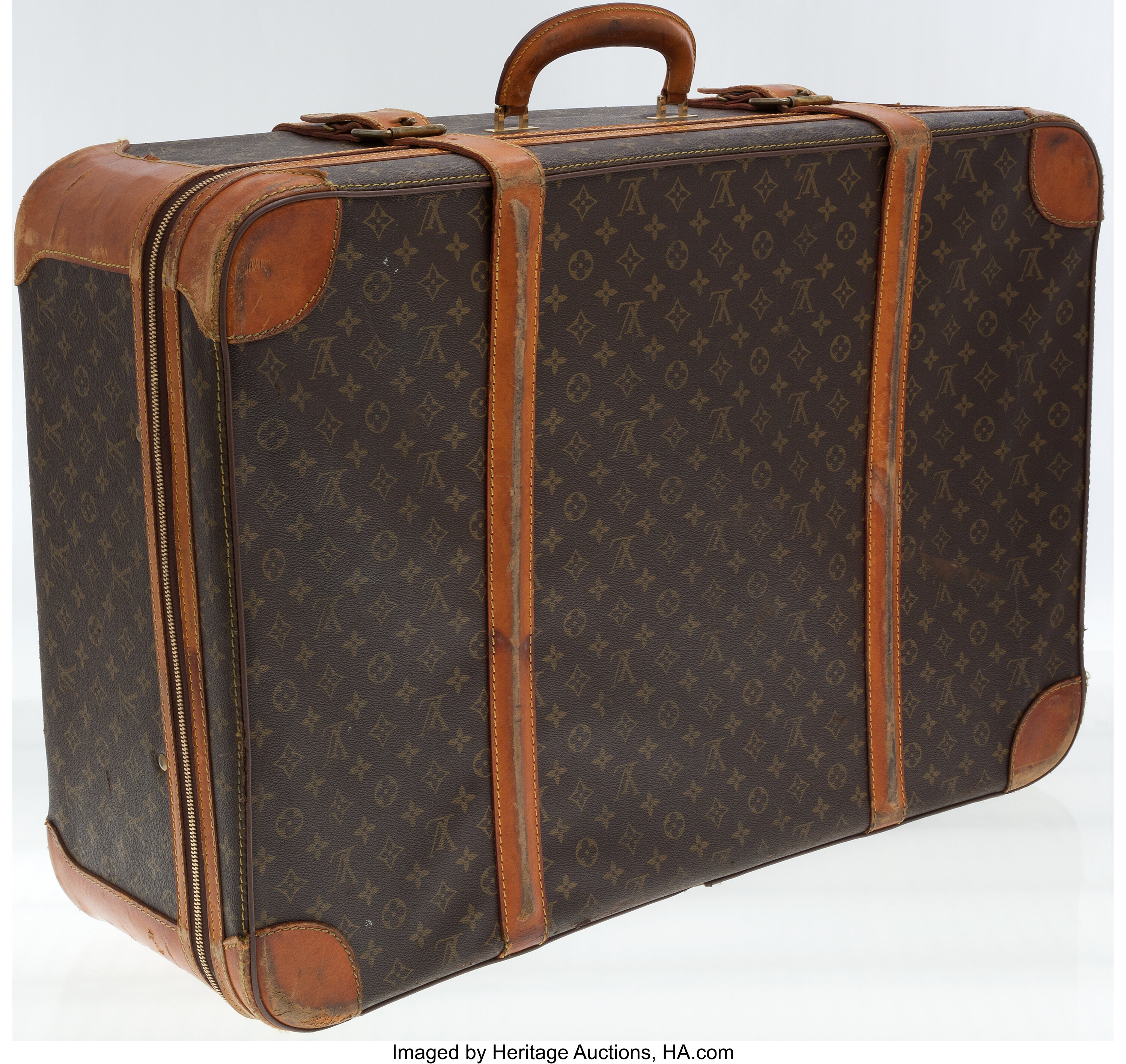 Set of Two; Vintage Louis Vuitton Monogram Canvas Suitcases. , Lot  #78010