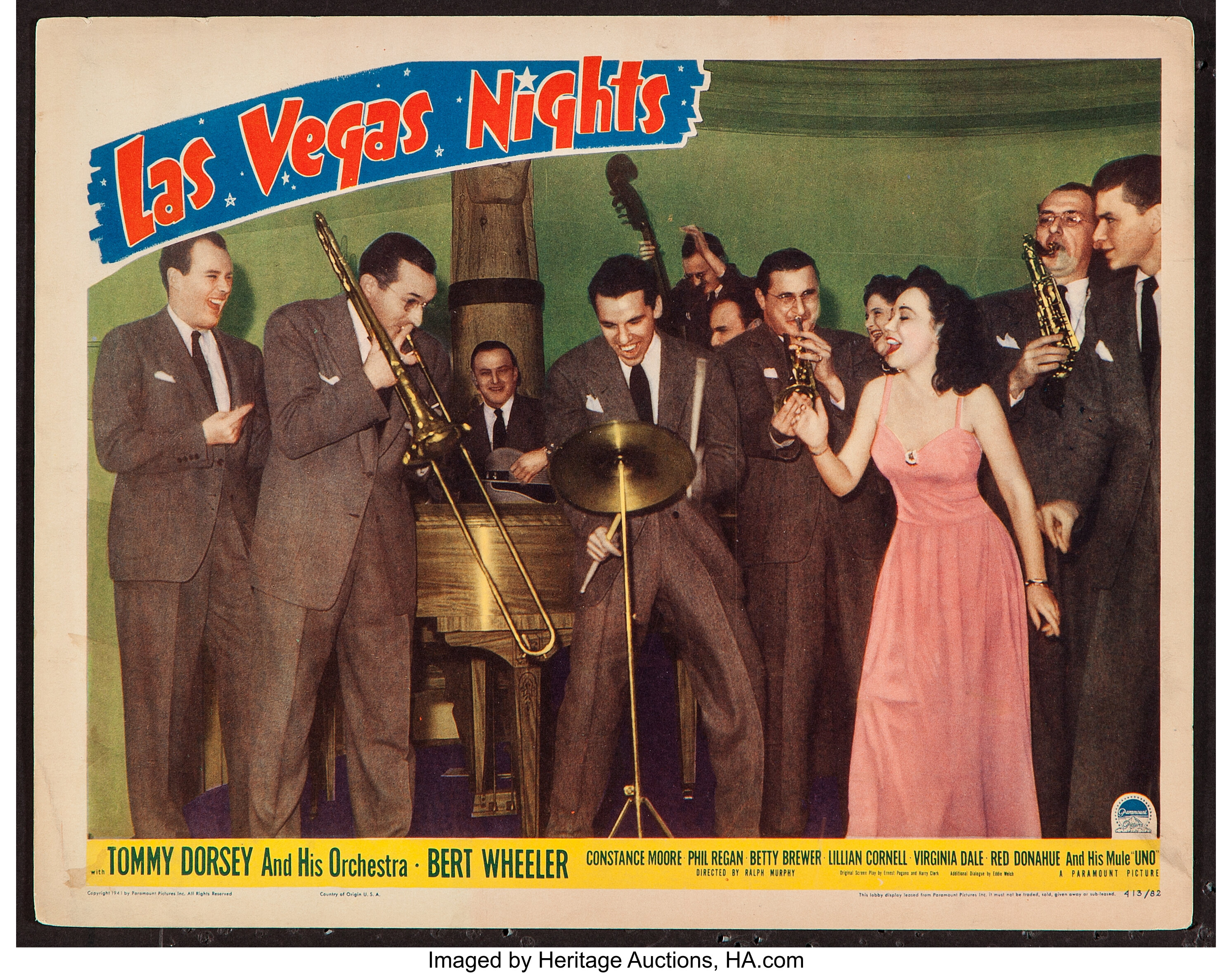 Las Vegas Nights Paramount 1941 Lobby Card 11 X 14 Lot