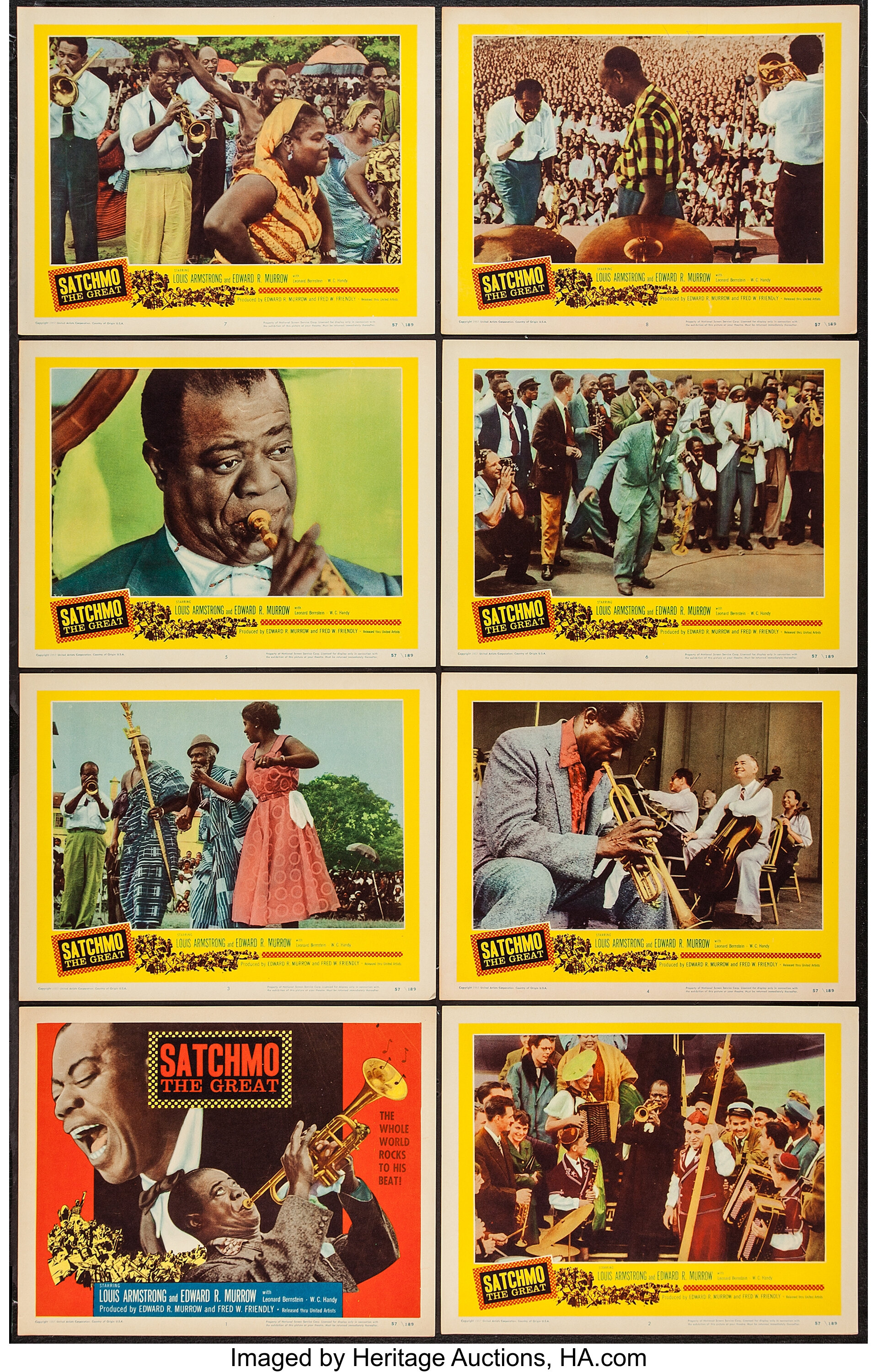 Satchmo The Great United Artists 1957 Lobby Card Set Of 8 11 Lot 52264 Heritage Auctions 0527