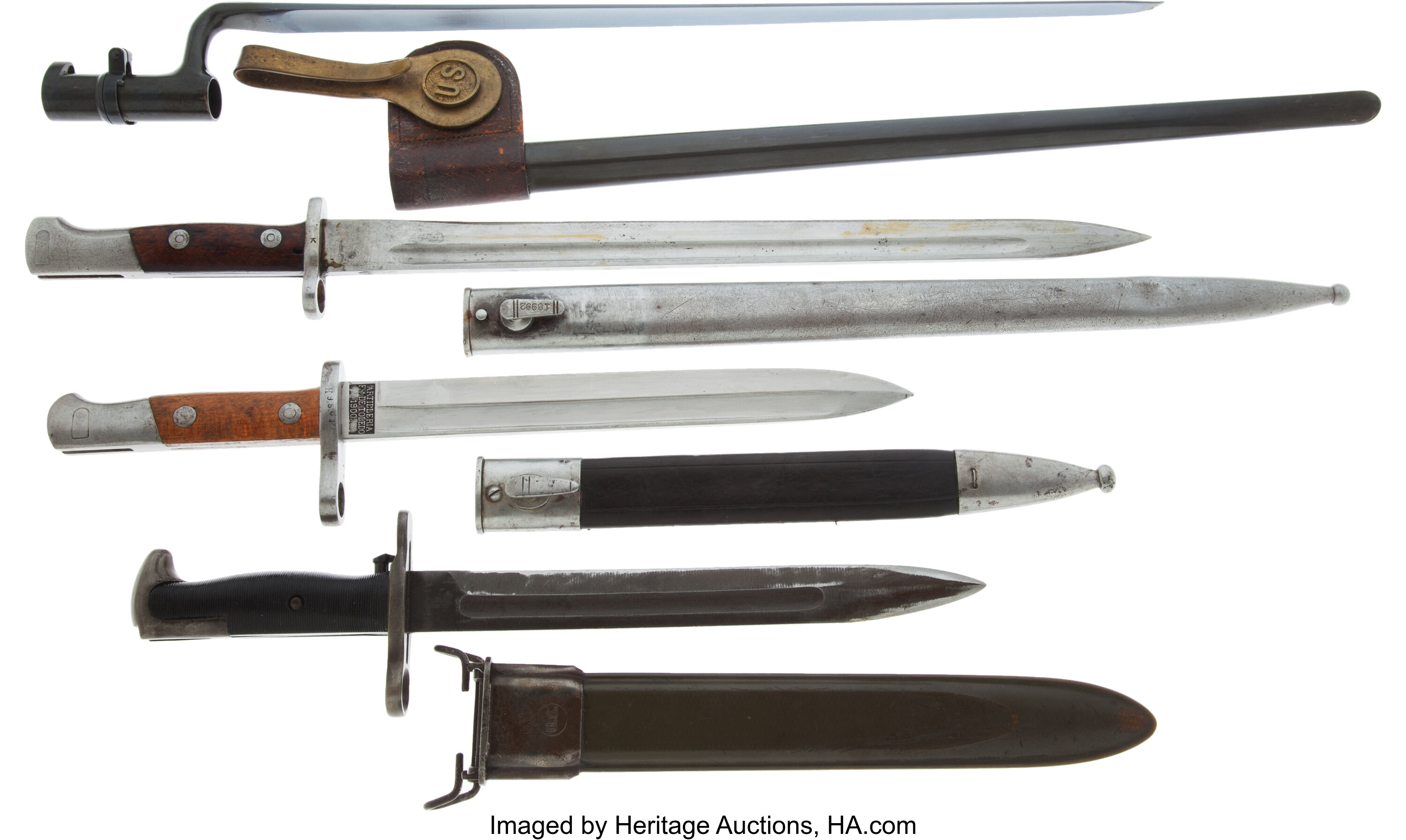 Lot of Four Bayonets.... Edged Weapons Bayonets | Lot #32937 | Heritage ...