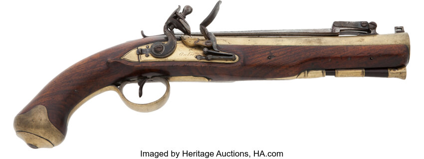 18th Century British Flintlock Blunderbuss Pistol - Brass - Atlanta Cutlery  Corporation