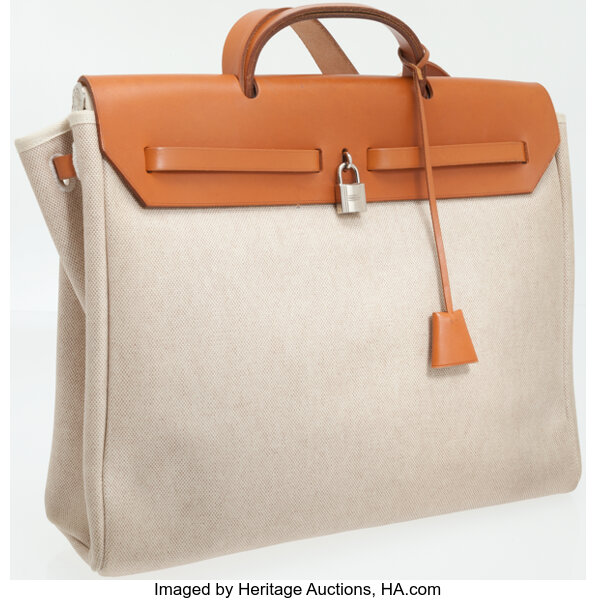 Heritage Vintage: Hermes Her Bag Sand Backpack with Palladium, Lot #75001