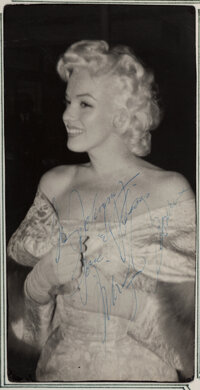 A Marilyn Monroe Signed Black and White Photograph, 1955.... | Lot ...