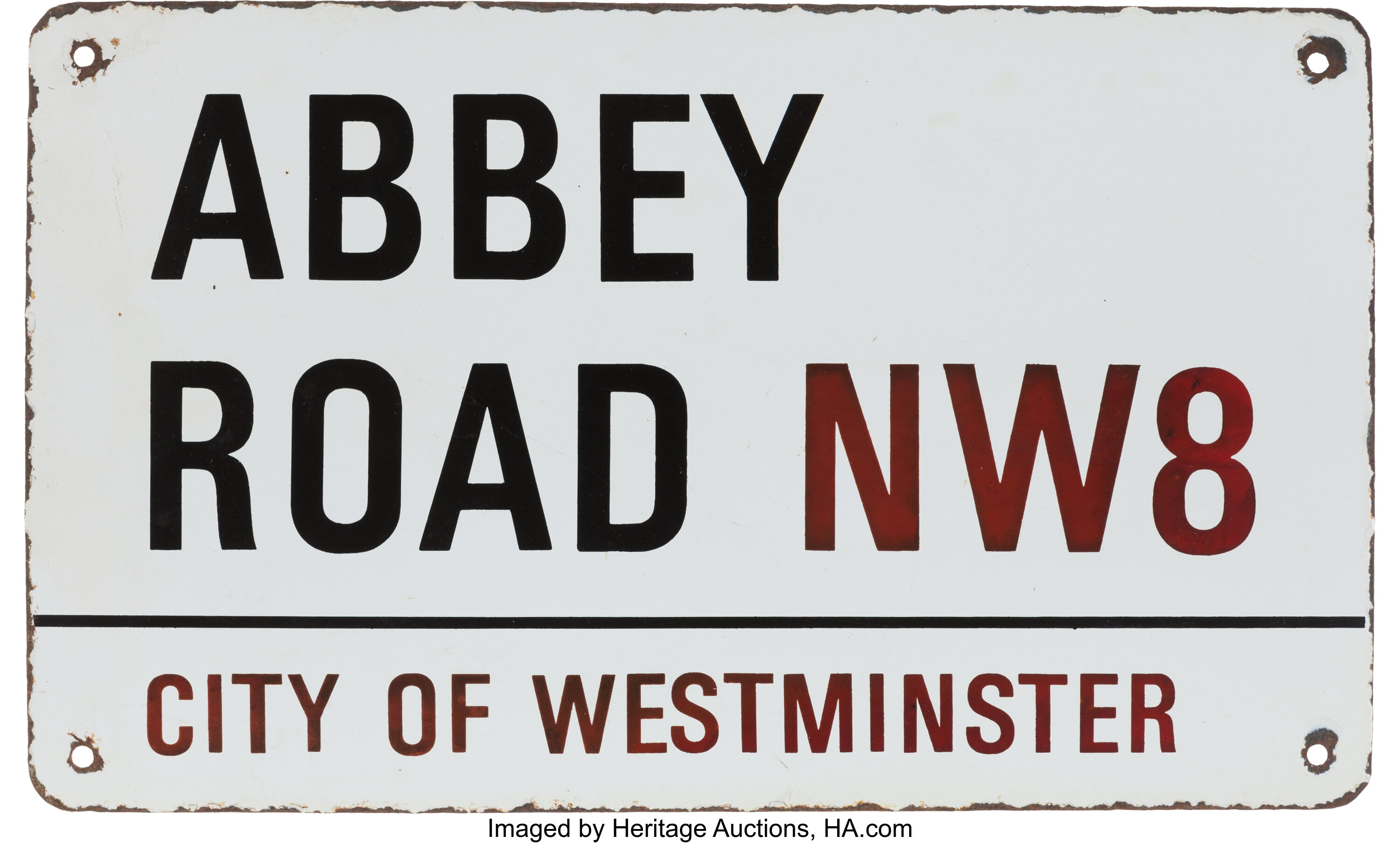 Abbey Road British Street Sign Music Memorabilia Memorabilia Lot