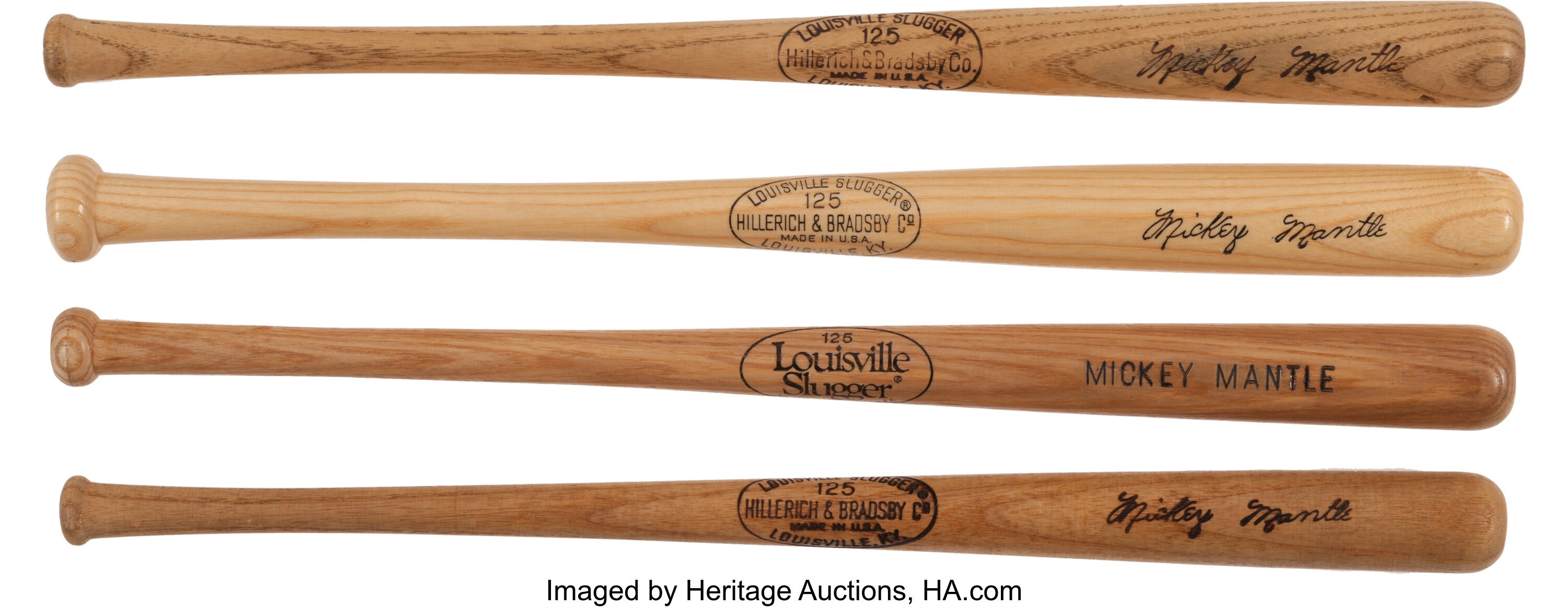 5 Vintage Mini Bats Louisville Slugger Hillerich & Bradsby Wooden Bats 16