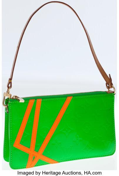 Louis Vuitton Neon Green Monogram Vernis Robert Wilson Reade PM