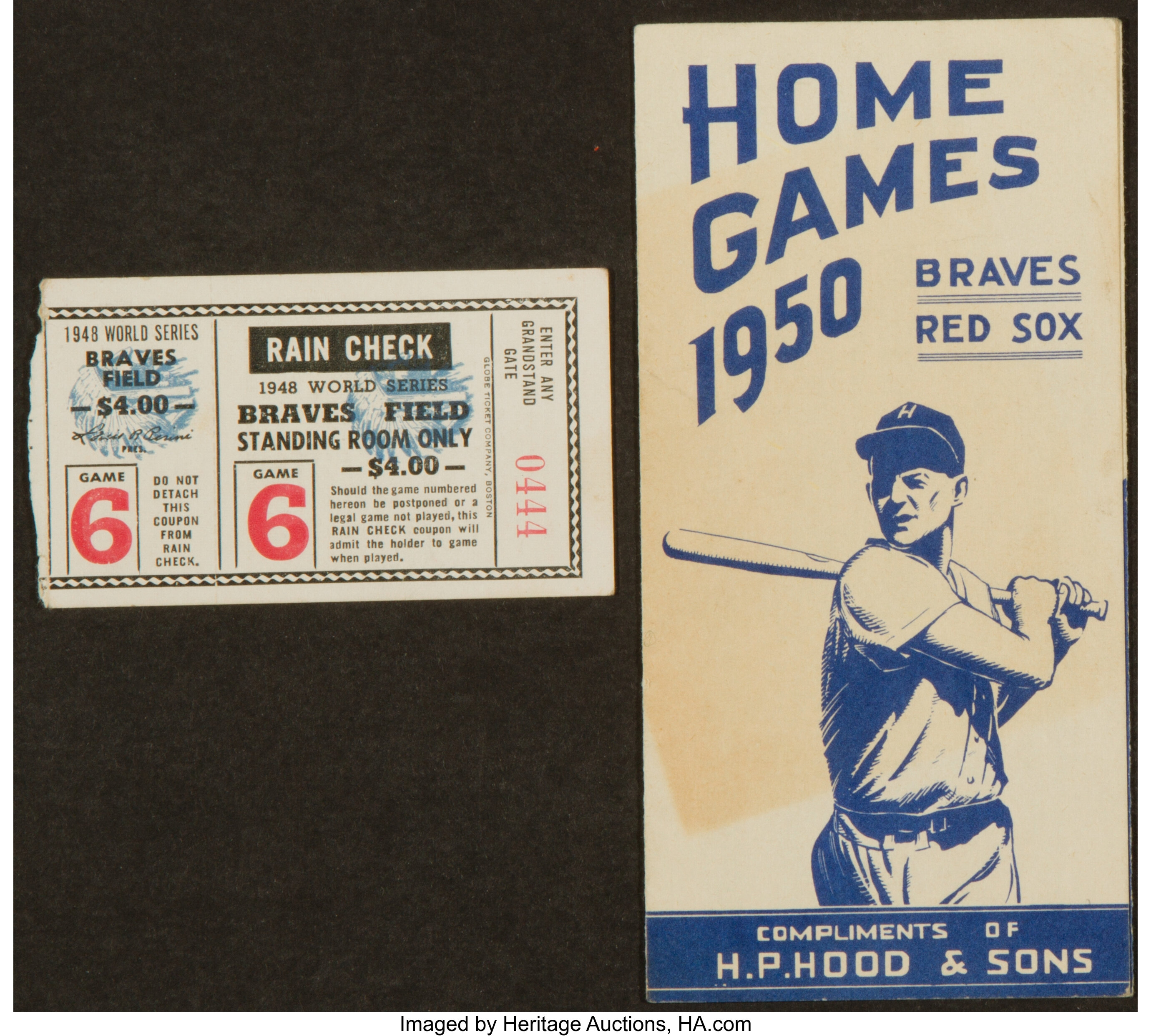 Boston Braves and Cleveland Indians (2) 1948 World Series Programs