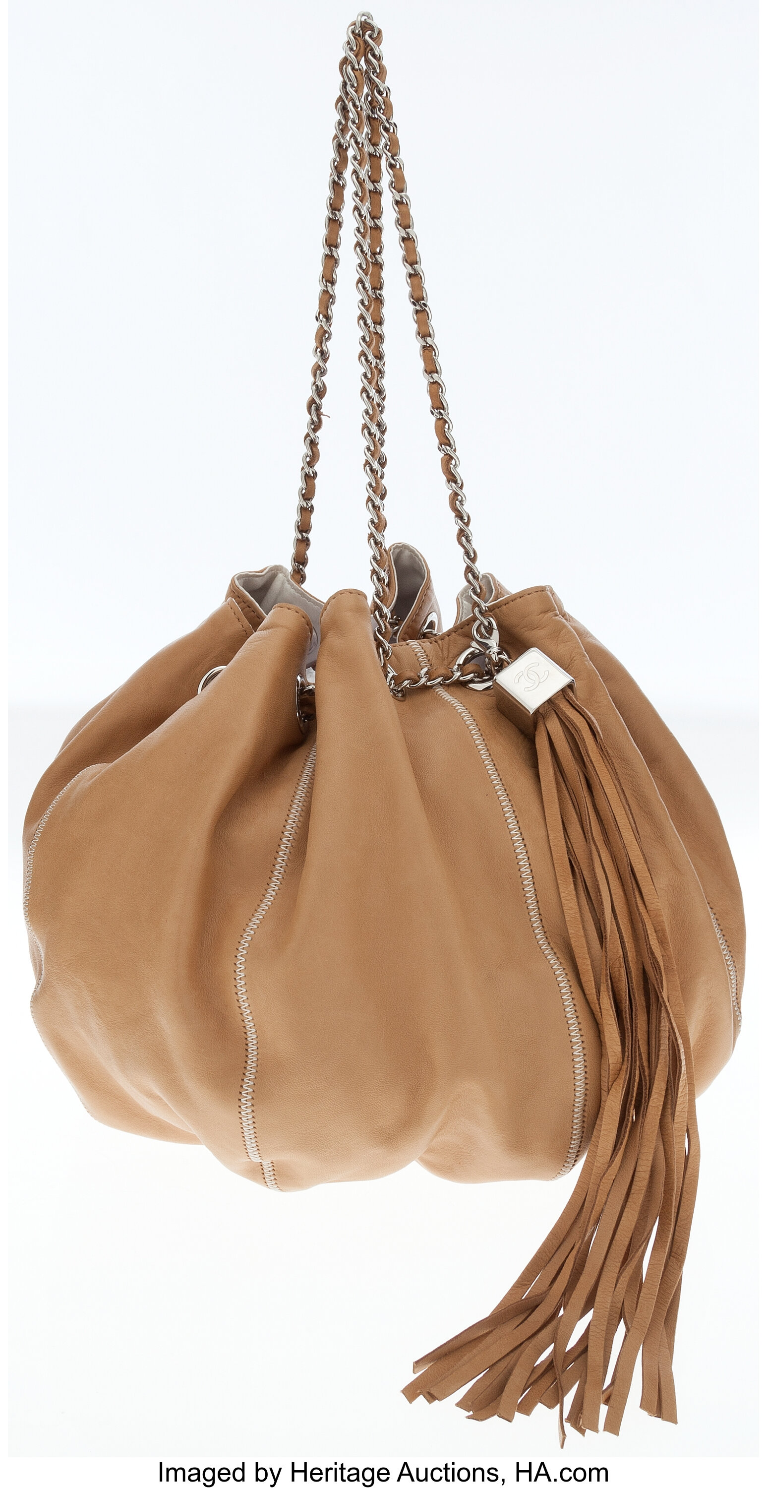 Chanel Beige Drawstring Backpack