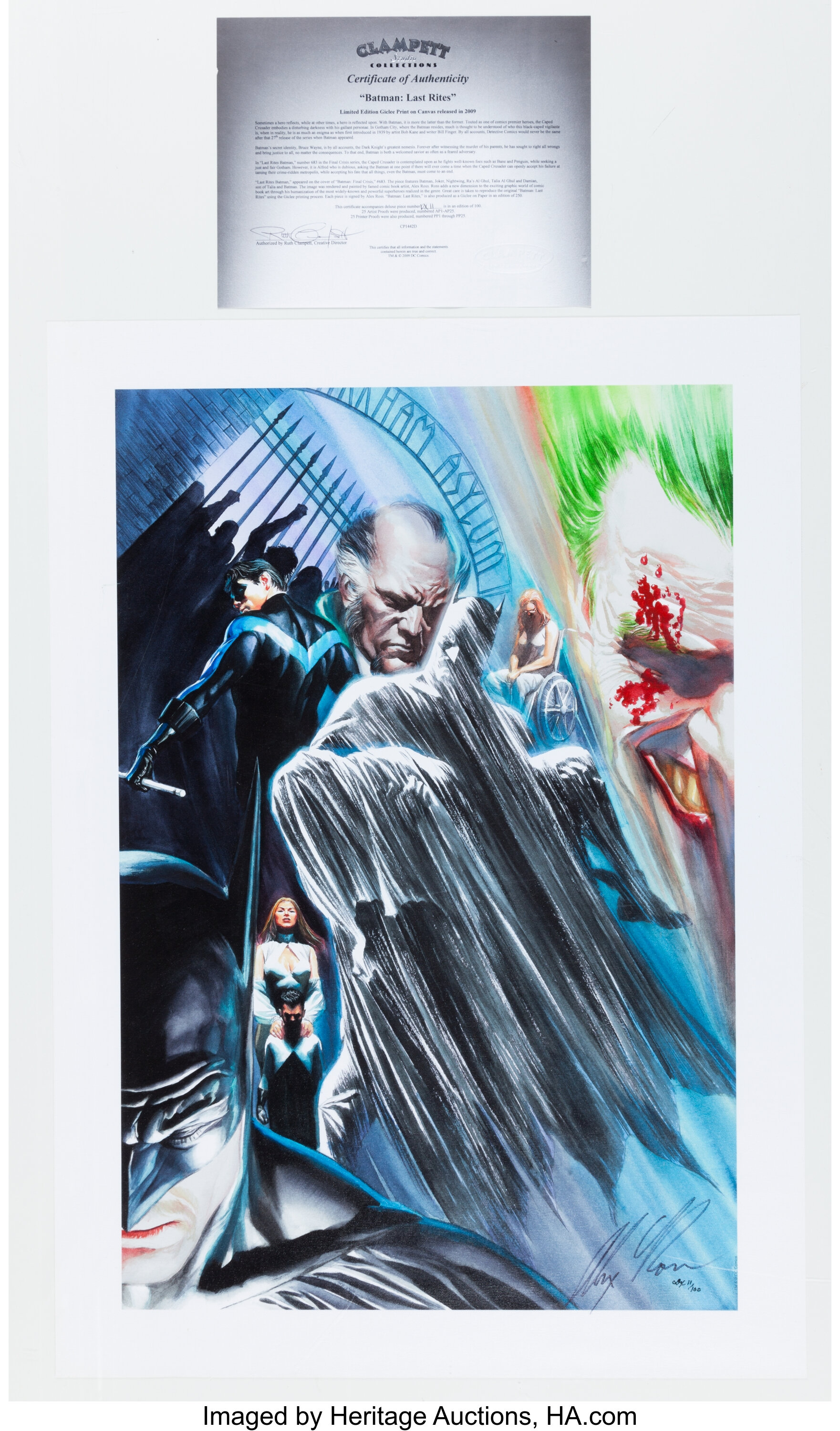 Batman: Last Rites Alex Ross Limited Edition Giclee on Canvas | Lot #10594  | Heritage Auctions