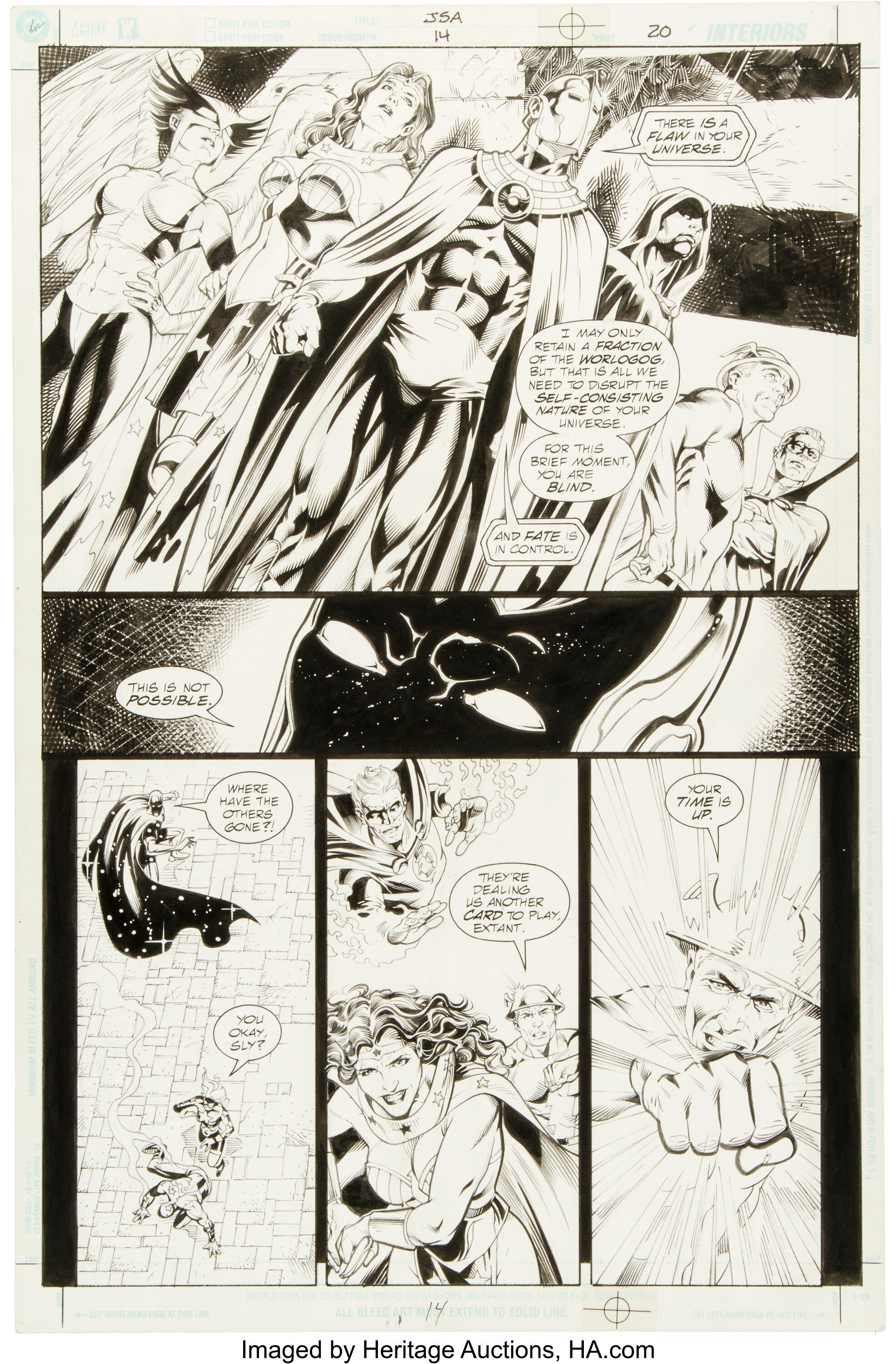 Stephen Sadowski and Michael Bair JSA #14 Splash Page 20 Original | Lot ...