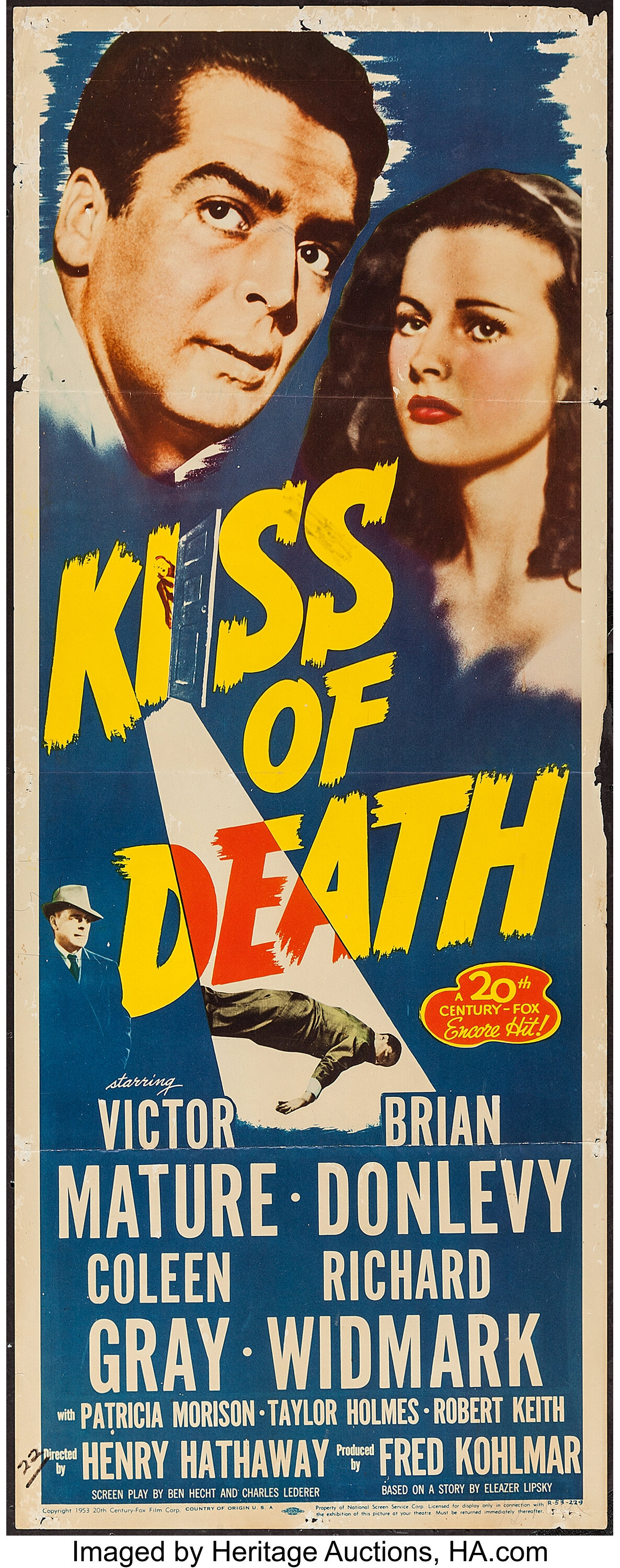 Kiss of Death (20th Century Fox, R-1953). Insert (14