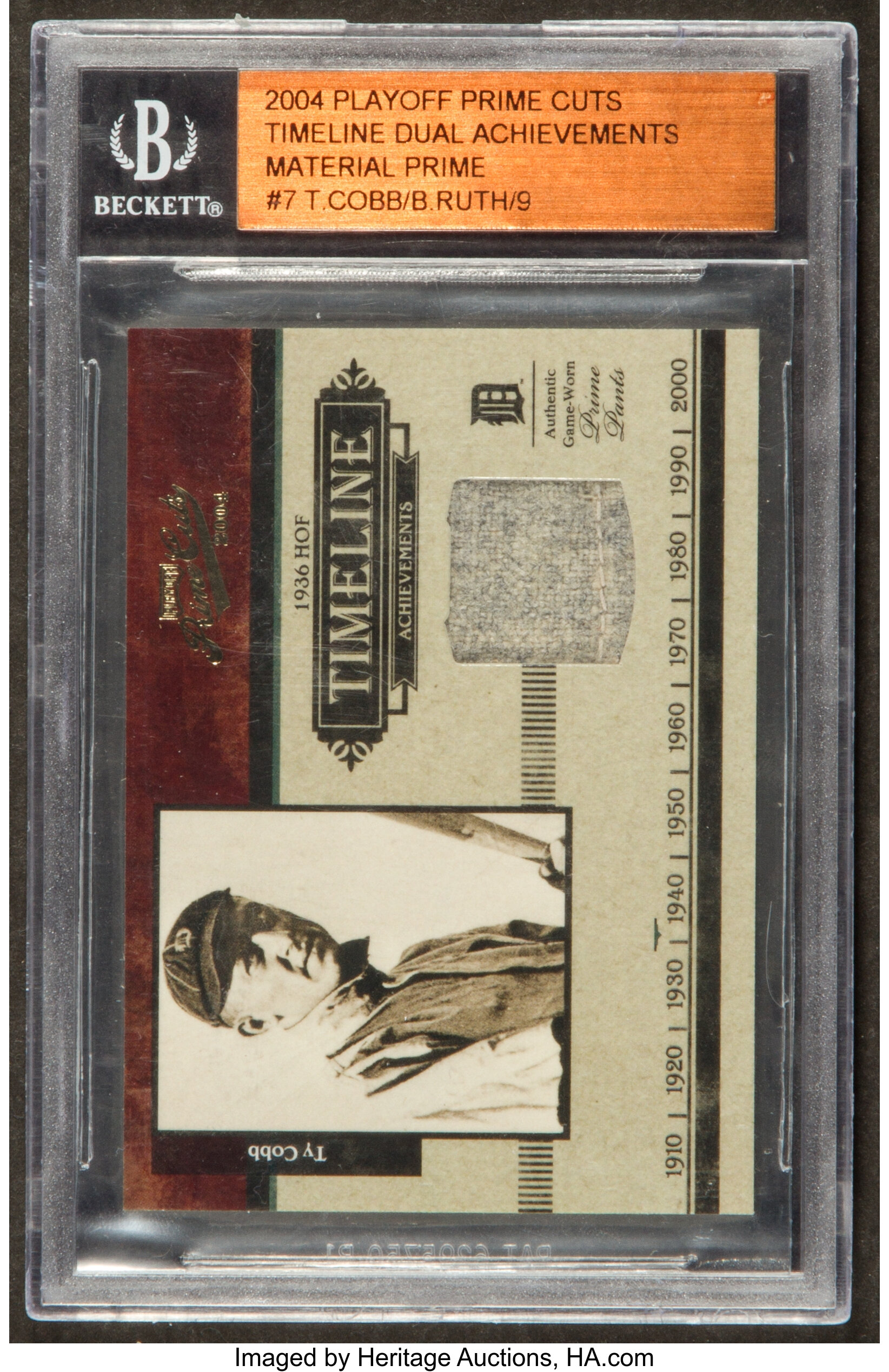 2004 Playoff Prime Cuts Babe Ruth Signed Jersey Card 1/1