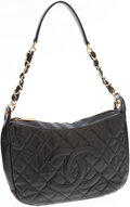 Chanel 22S Pick Me UP Black Caviar Hobo Bag with Antique Hardware