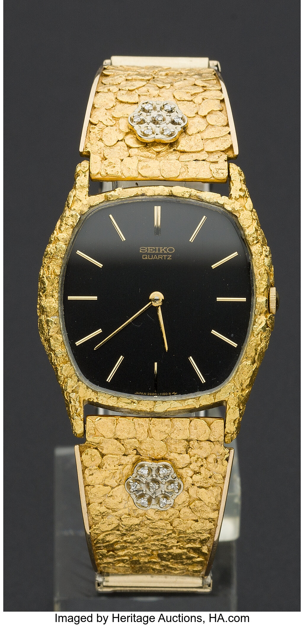 Seiko Gent's Diamond & Gold Nugget Watch. ... Timepieces | Lot #74008 |  Heritage Auctions