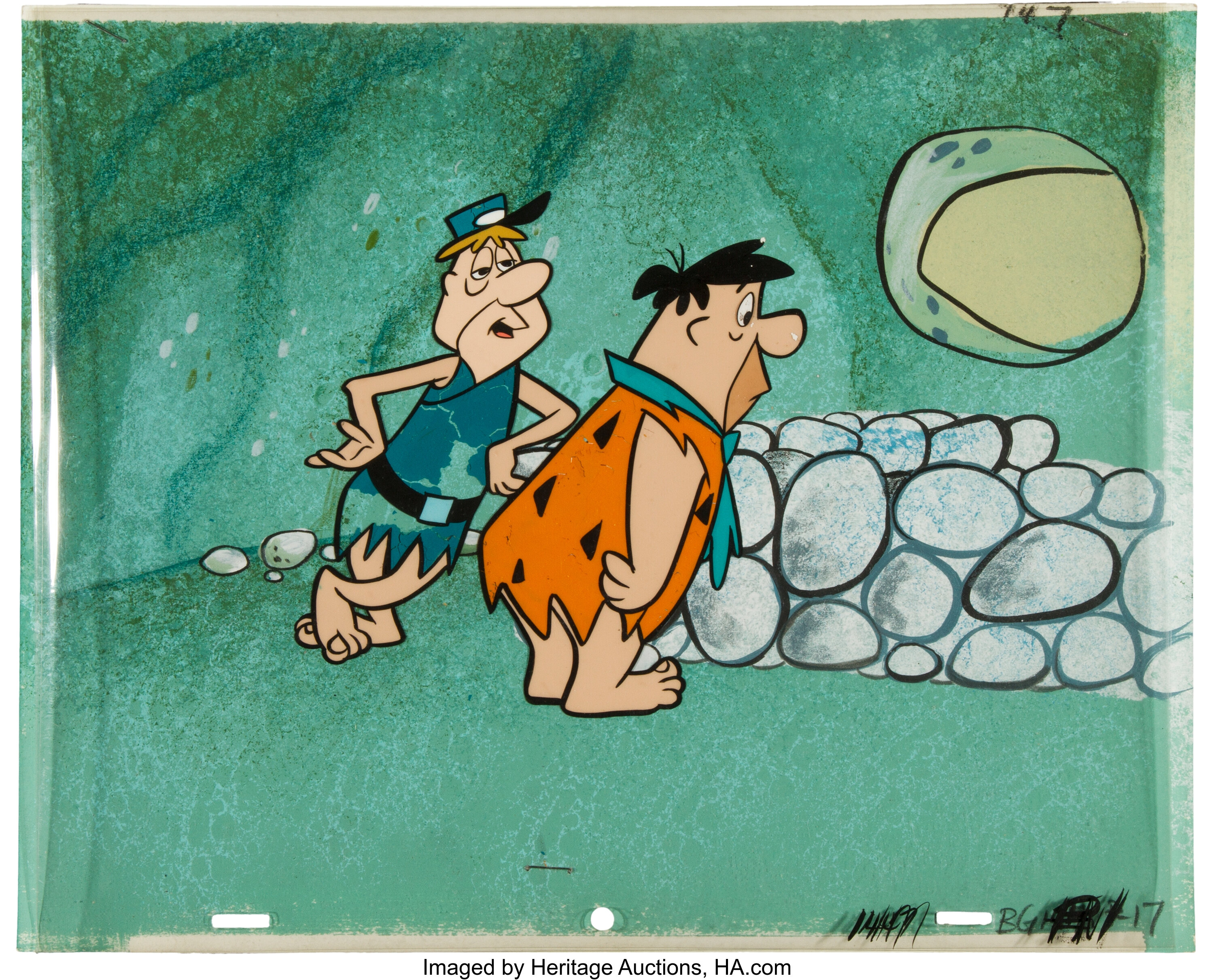 The Flintstones Fred Flintstone Production Cel (Hanna-Barbera, Lot ...